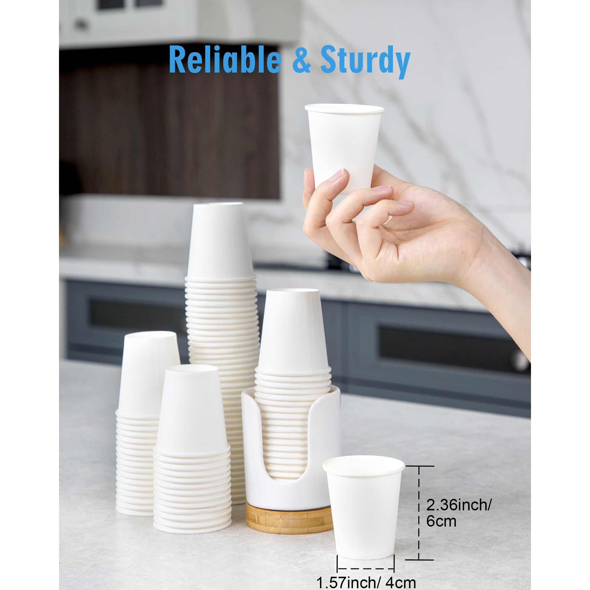 Viosuniu 3Oz. Pla Paper Cups -Bathroom Mouthwash Cups - Small Disposable Paper Cups For Hot And Cold Beverage(100)