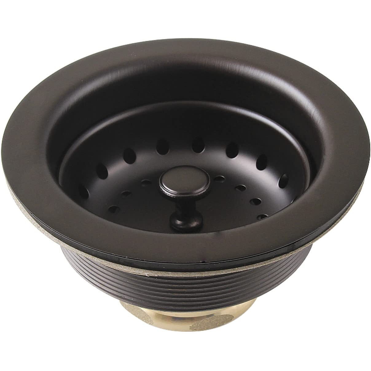 Kingston Brass K121Borb Fresno 3-1/2 Inch Stainless Steel Kitchen Sink Basket Strainer, Oil Rubbed Bronze