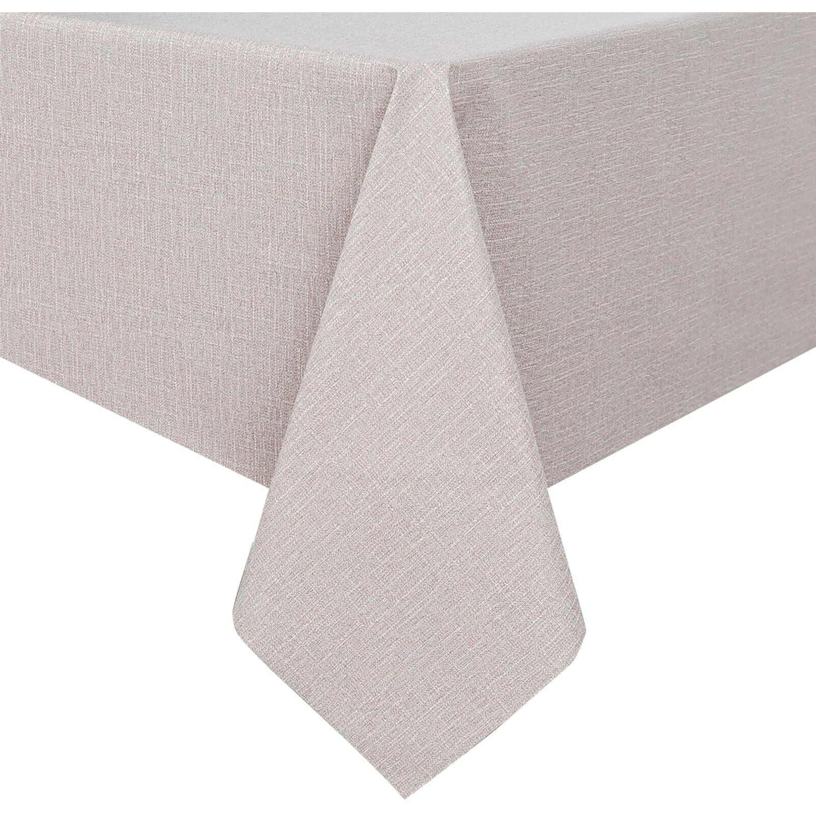 Romanstile 100% Waterproof Pvc Tablecloth, Square Oil Spill Proof Stain Resistant Vinyl Table Cloth, Wipe Clean Plastic Table Covers For Kitchen/Dining/Parties - 54 X 108 Inch, Beige
