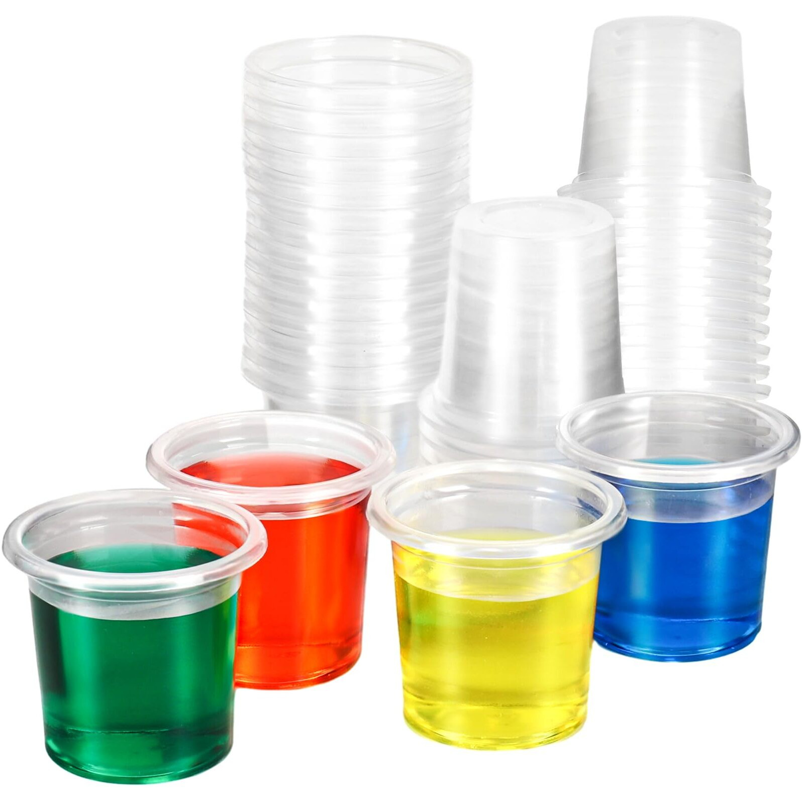 0.6Oz/20Ml Disposable Mini Jello Shots Cups, Tiny Clear Plastic Sample Cups For Tequila Alcohol Tasting, Small Drinking Cup, Mini Bathroom Mouthwash Liquid, One Shot Cheers Party (300 Count)