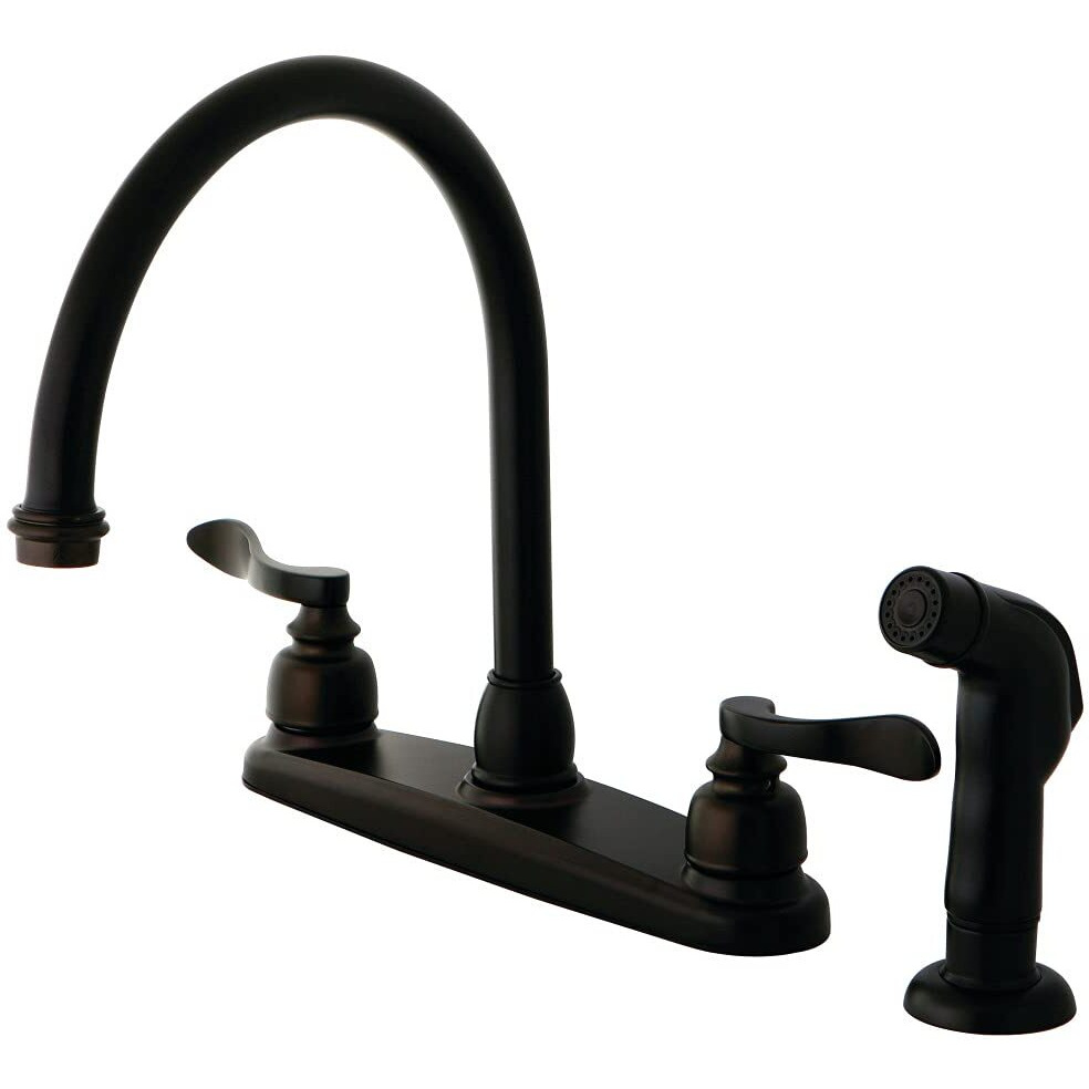 Kingston Brass Kb8795Nflsp Nuwave French Centerset Kitchen Faucet, Oil Rubbed Bronze