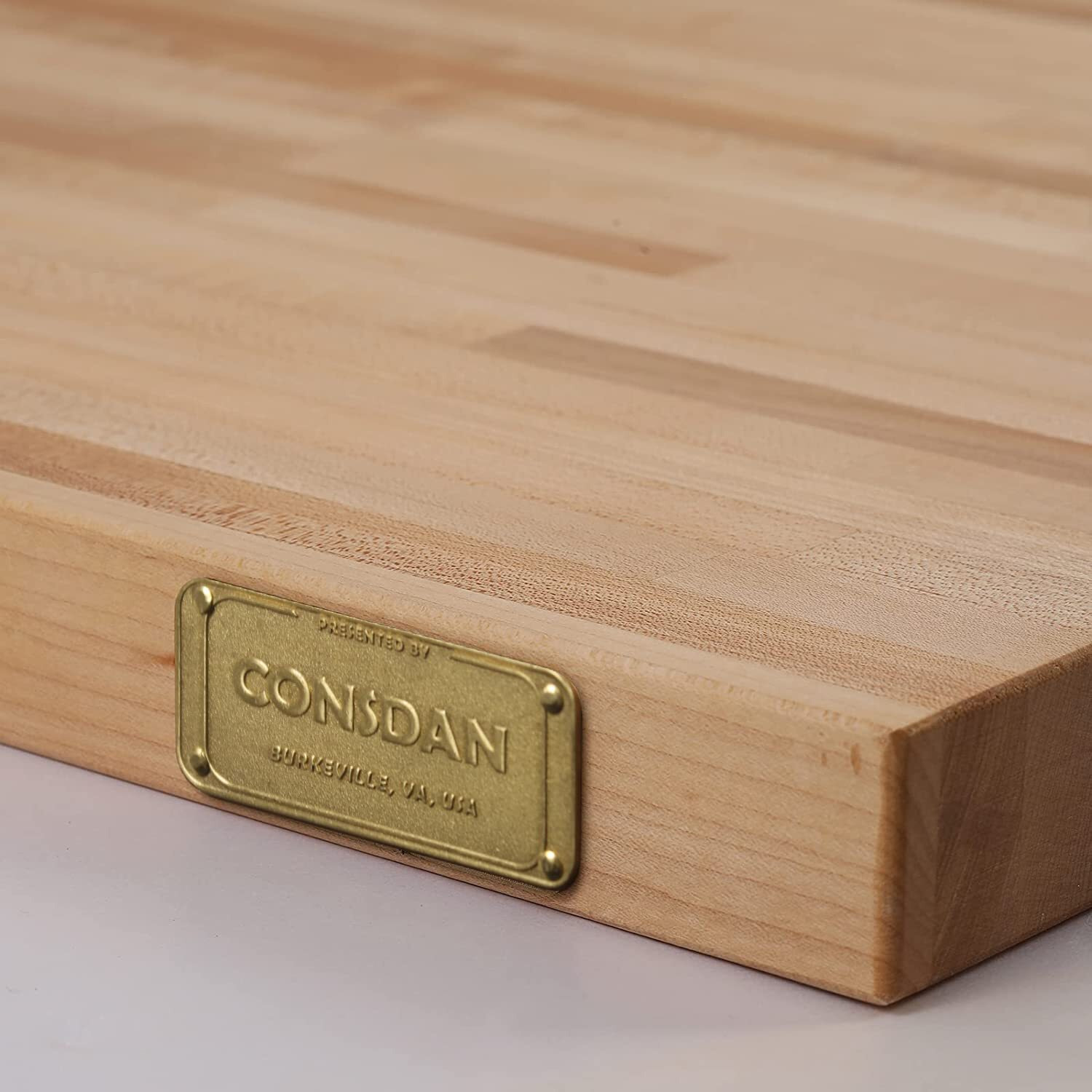 Consdan Butcher Block Countertop, 42 X 25 Inches, Usa Grown Solid Hard Maple Hardwood, For Kitchen Island, Laundry Room, Rv, Camper, Office Desk, Bar Table, Prefinished With Food-Safe Oil, 1.5"" Thick