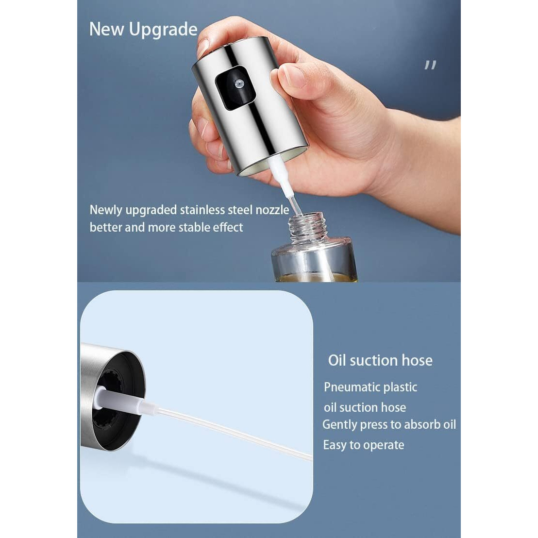 Nikkier Oil Sprayer For Cooking,2 Pack 100Ml Olive Oil Spritzer,Oil Sprayer For Air Fryer, Salad,Bbq,Roasting