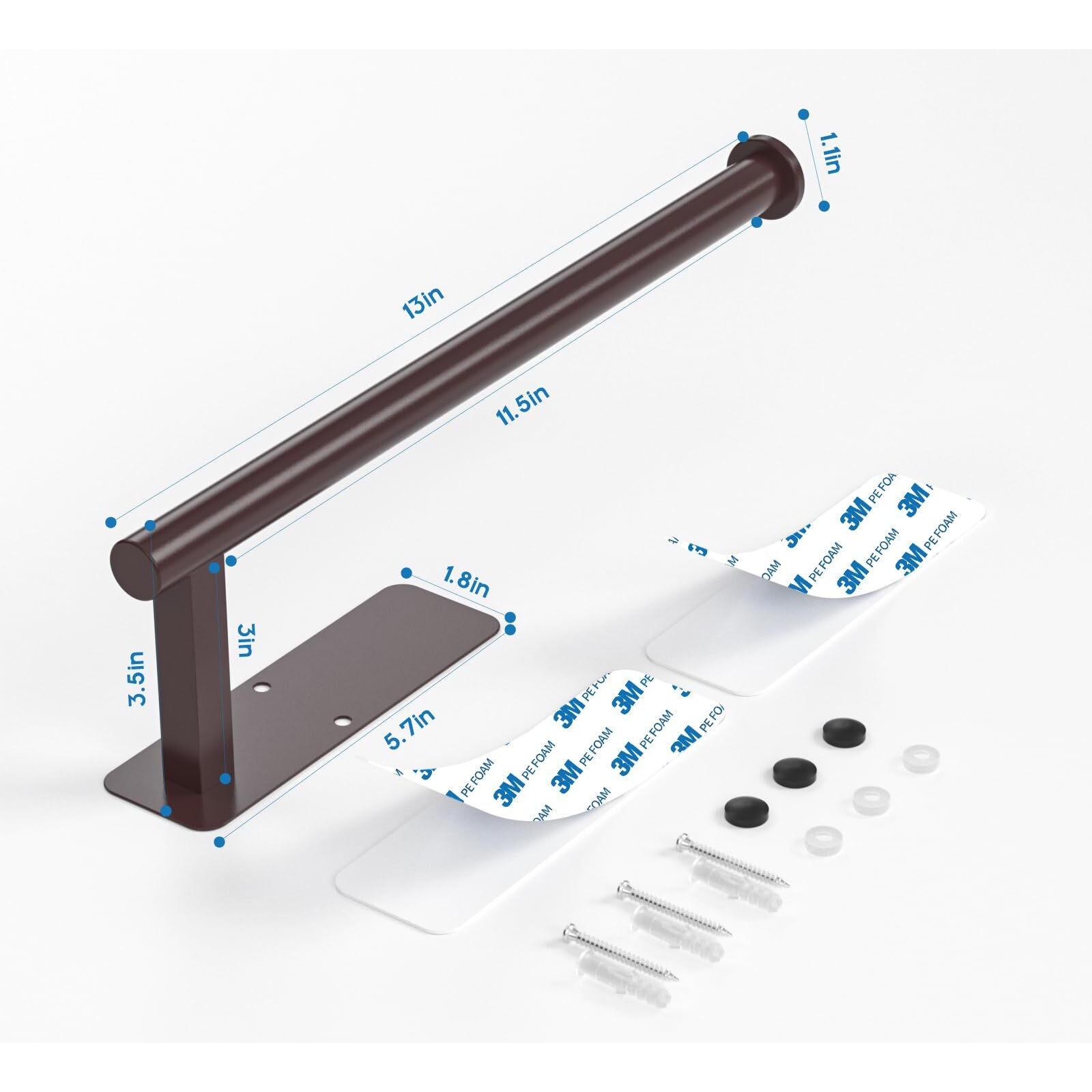 Astofli Paper Towel Holder Under Cabinet No Drilling, Self Adhesive Paper Towel Holder Wall Mount For Kitchen Rack, Under Counter Napin Holder No Drill, Rv, 304 Stainless Steel, Oil Rubbed Bronze