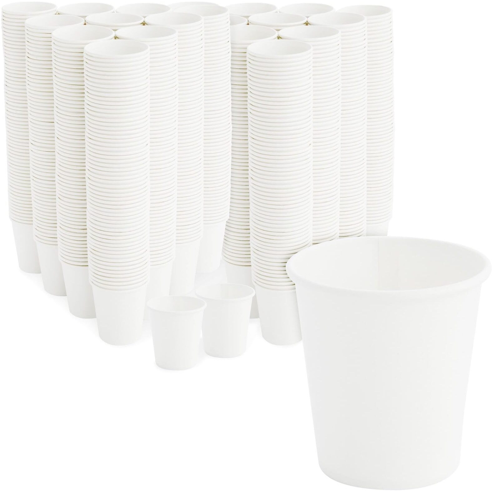 Juvale 600-Pack White Paper Cup - Disposable Mouthwash Cup For Bathroom - 3 Oz