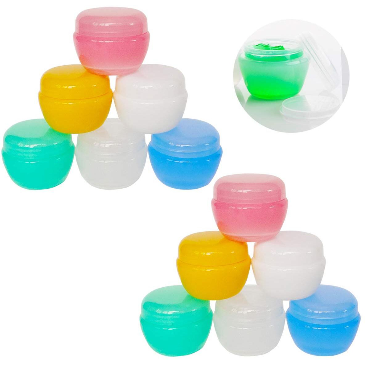 Wopanxye 12Pack 30Ml Refillable Cosmetic Container, 30G Small Frosted Sample Jars With Inner Liner For Lip Gloss Balm Mascara Oils Creams Bath Lotions Face Makeup Nail Pills, Free Spatulas & Label