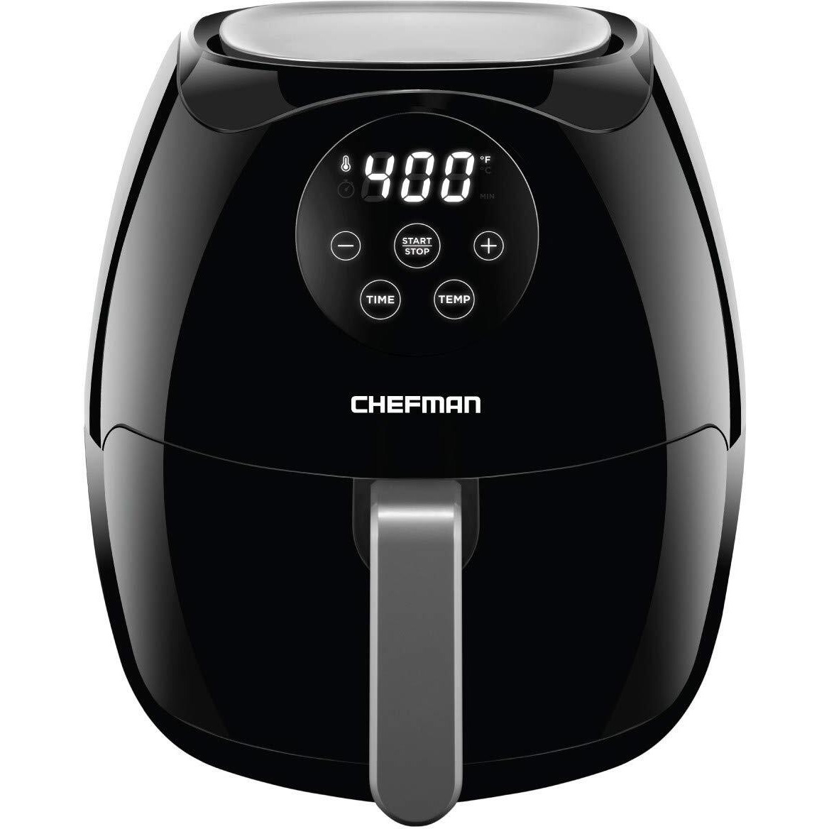 Chefman Digital 3.5 Quart Touch Screen Air Fryer Oven W/ Space Saving Flat Basket, Healthy Oil-Free Airfryer W/ 60 Minute Timer & Auto Shutoff, Dishwasher Safe Parts, Bpa-Free, Black