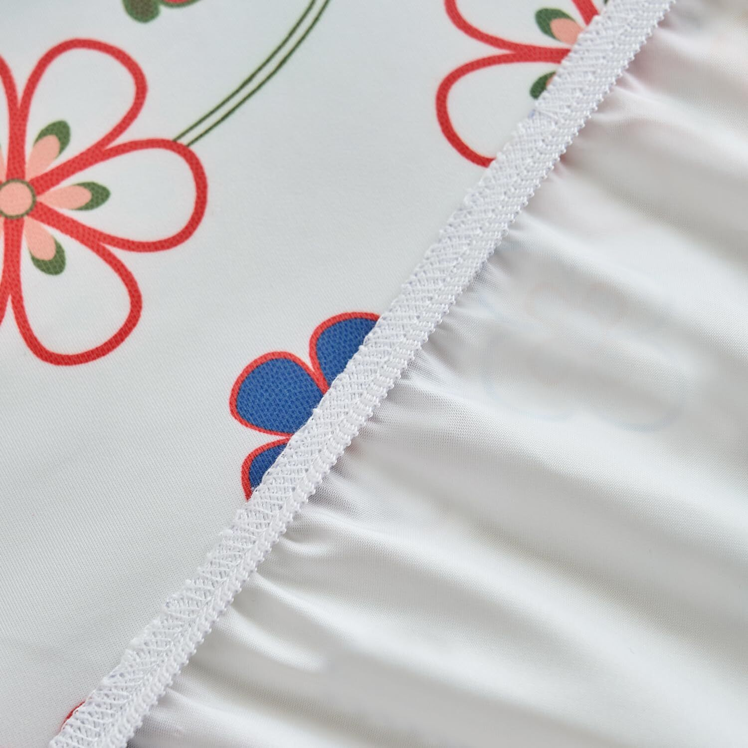 Nlmuvw Round Fitted Vinyl Tablecloth With Elastic Edge, 100% Waterproof Oil Proof Super Elastic Table Cloth Wipe Clean Table Cover For Indoor And Outdoor, Colorful, 37""- 54""