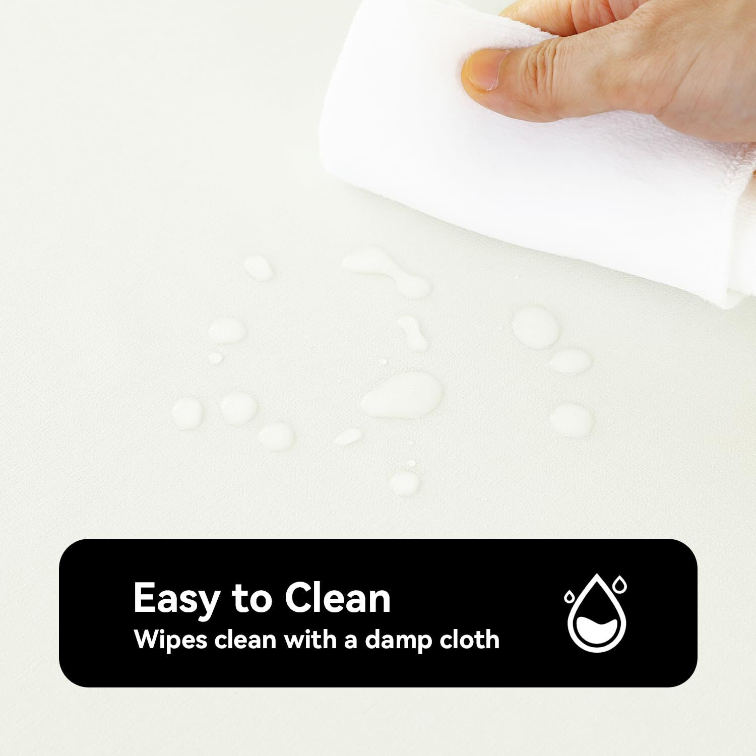 Romanstile 100% Waterproof Pvc Tablecloth, Square Oil Spill Proof Stain Resistant Vinyl Table Cloth, Wipe Clean Plastic Table Covers For Kitchen/Dining/Parties - 54 X 54 Inch, Ivory