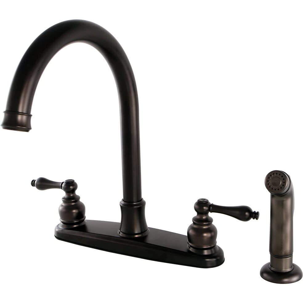 Kingston Brass Fb7795Alsp Victorian 8-Inch Centerset Kitchen Faucet, Oil Rubbed Bronze