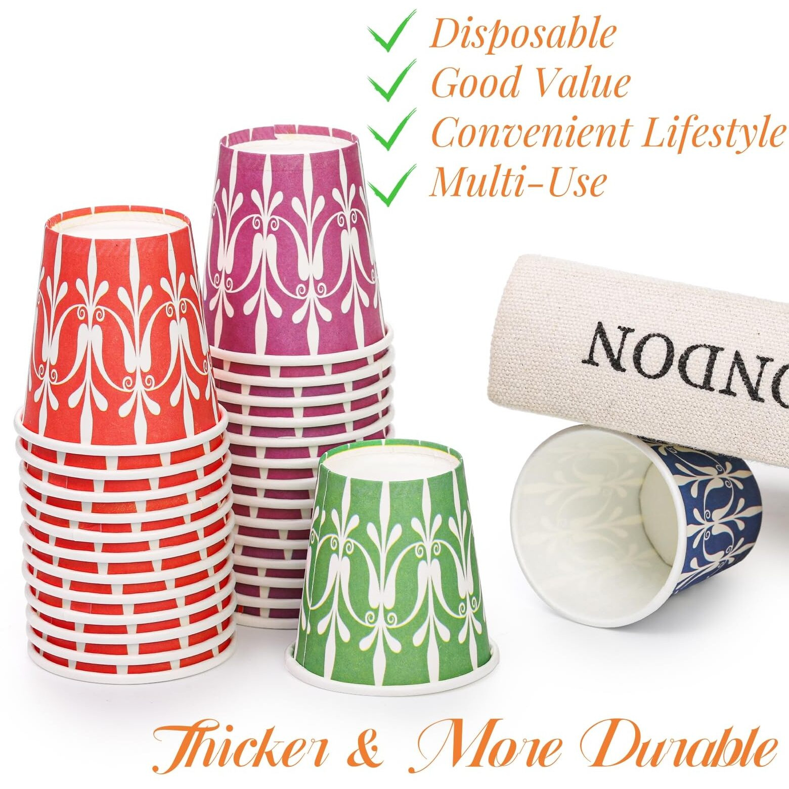 Goaste 800 Pack 2 Oz Disposable Bathroom Cups, Colorful Small Mouthwash Cup, Mini Paper Cups, Multicolor Espresso Cup, Snack Cups, Rinse Cups For Bathroom, Party, Picnic, Bbq, Travel, Home And Event