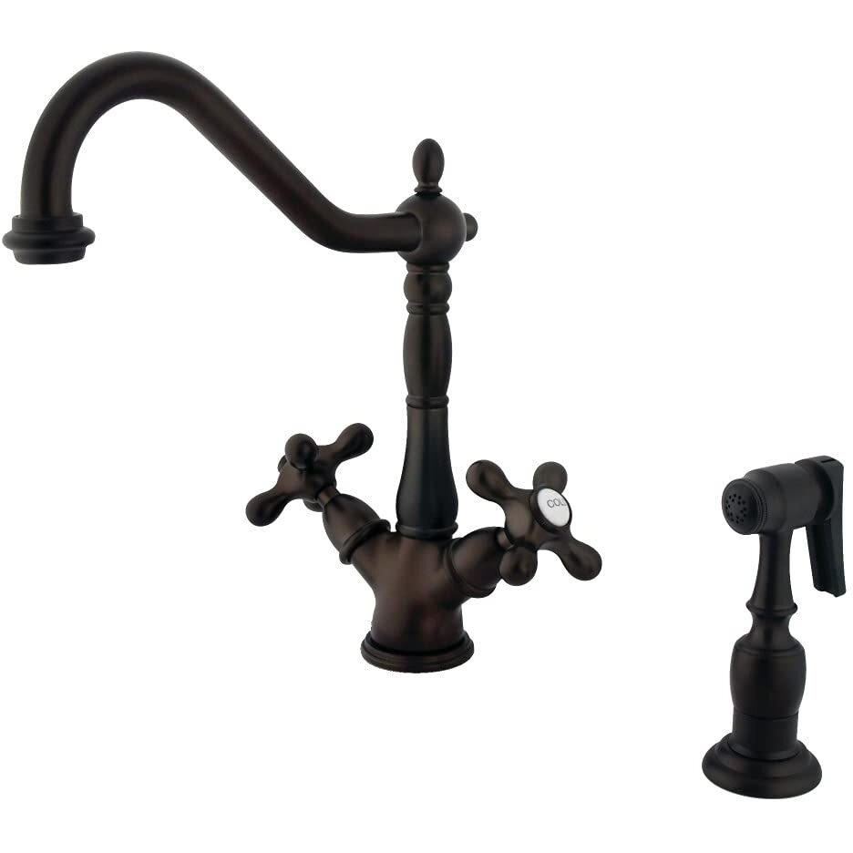 Kingston Brass Ks1235Axbs Heritage Kitchen Faucet, 8-1/2"", Oil Rubbed Bronze