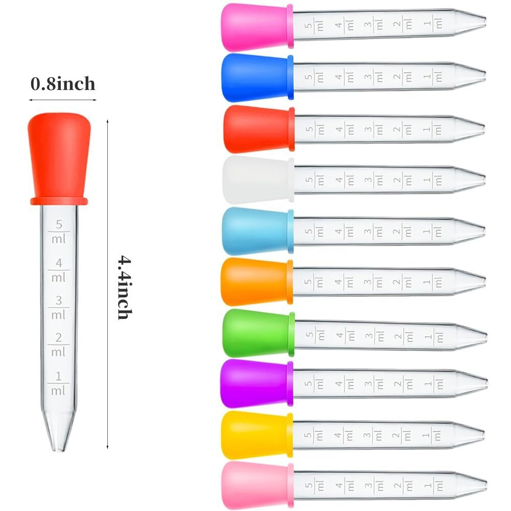 Liquid Droppers, 30 Pcs 5Ml Medicine Droppers For Kids, Silicone Pipettes Dropper With 1 Clean Brush, Small Plastic Eye Dropper For Kids Medicine, Candy Mold, Gummy Bear, Gelatin, Oil, Crafts