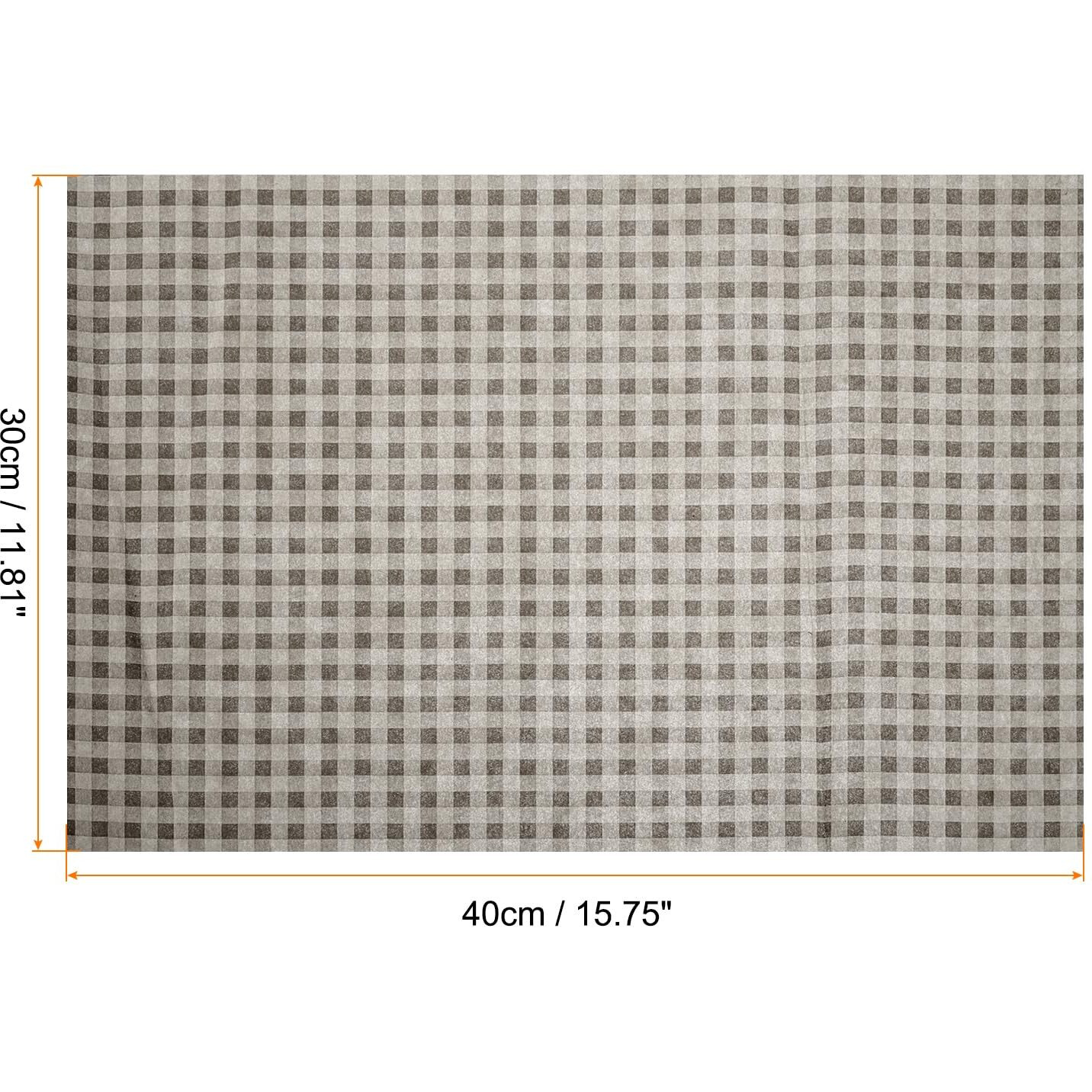 Harfington 100Pcs Square Checkered Wax Paper Sheets 15.75"" X 11.81"" Oil-Absorbing Dry Food Wrapping Paper For Sandwich Baking Paper Liners Picnic Basket Bread Hamburger Wrap Kitchen, Brown