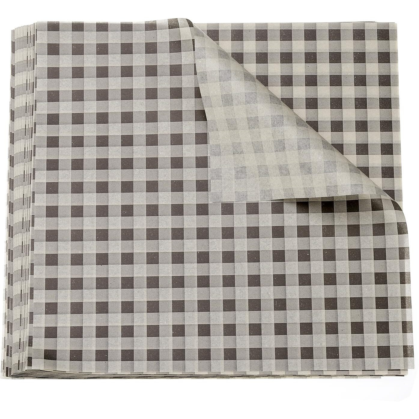 Harfington 100Pcs Square Checkered Wax Paper Sheets 8.66"" X 8.66"" Oil-Absorbing Dry Food Wrapping Paper For Sandwich Baking Paper Liners Picnic Basket Bread Hamburger Wrap Kitchen, Brown