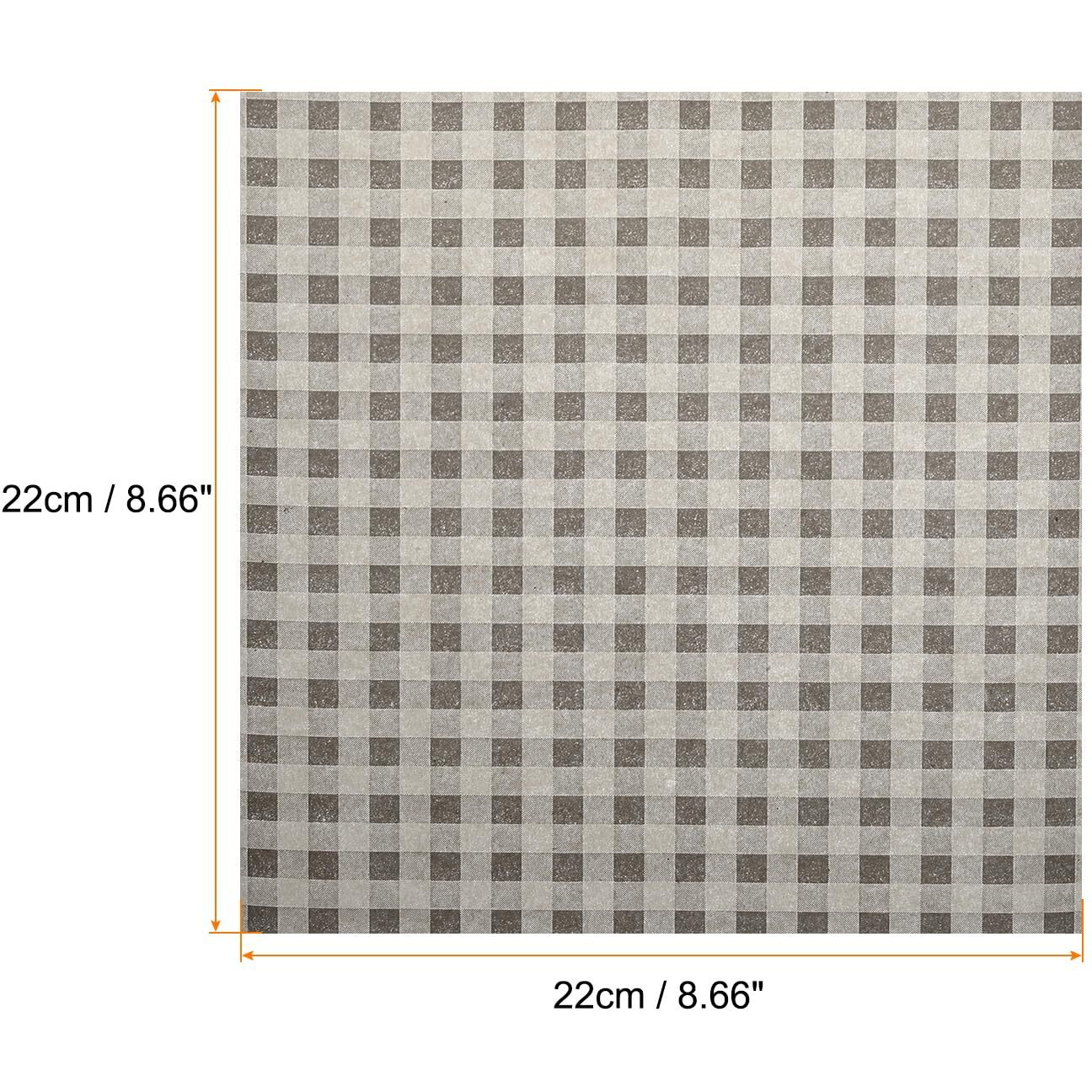 Harfington 100Pcs Square Checkered Wax Paper Sheets 8.66"" X 8.66"" Oil-Absorbing Dry Food Wrapping Paper For Sandwich Baking Paper Liners Picnic Basket Bread Hamburger Wrap Kitchen, Brown