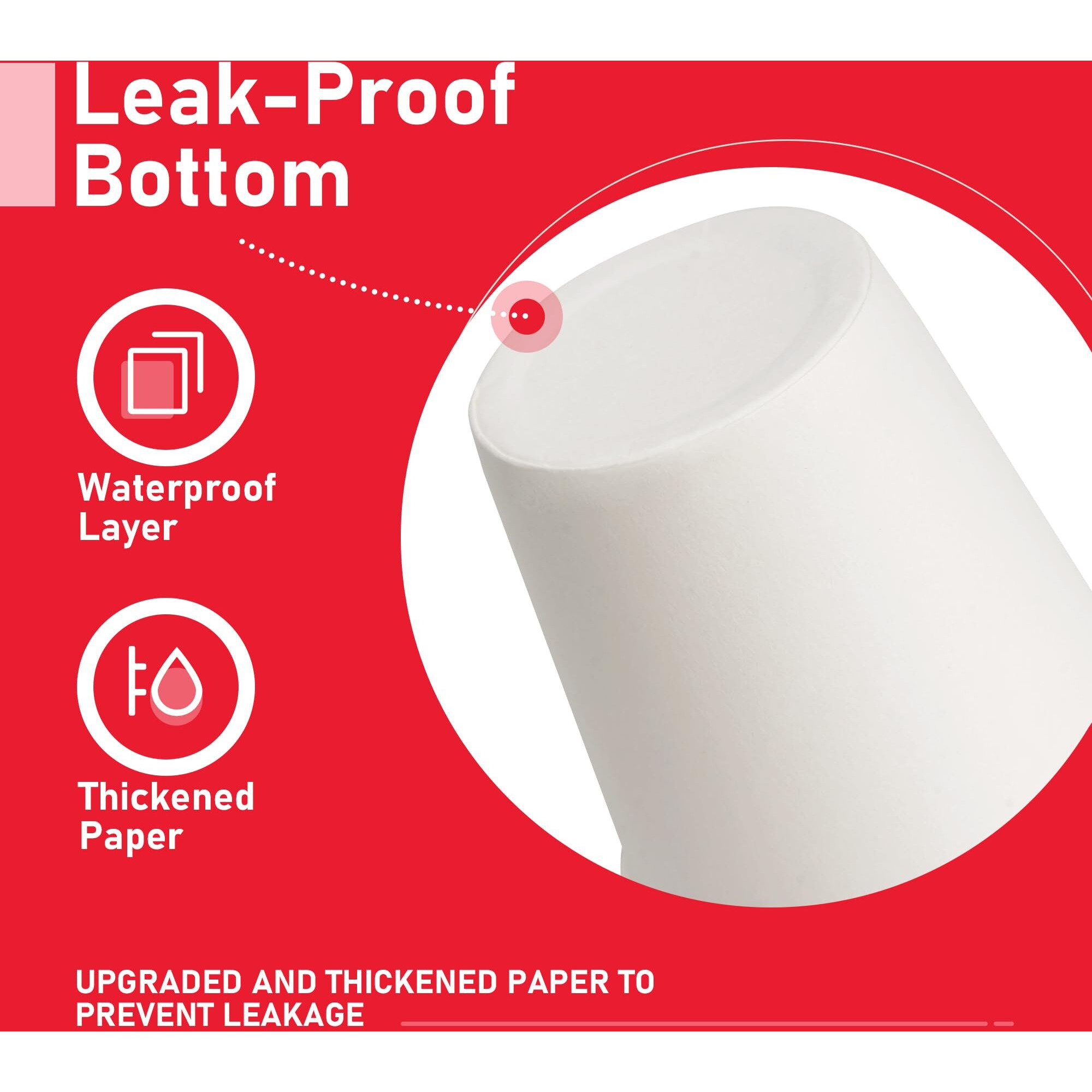 Vpackduo 200 Pack 3 Oz Bathroom Paper Cups, Small Bathroom Cups, Food-Safe Mouthwash Paper Cups, Leak-Free Small Disposable Coffee Cups For Daily Use, Travel And Camping