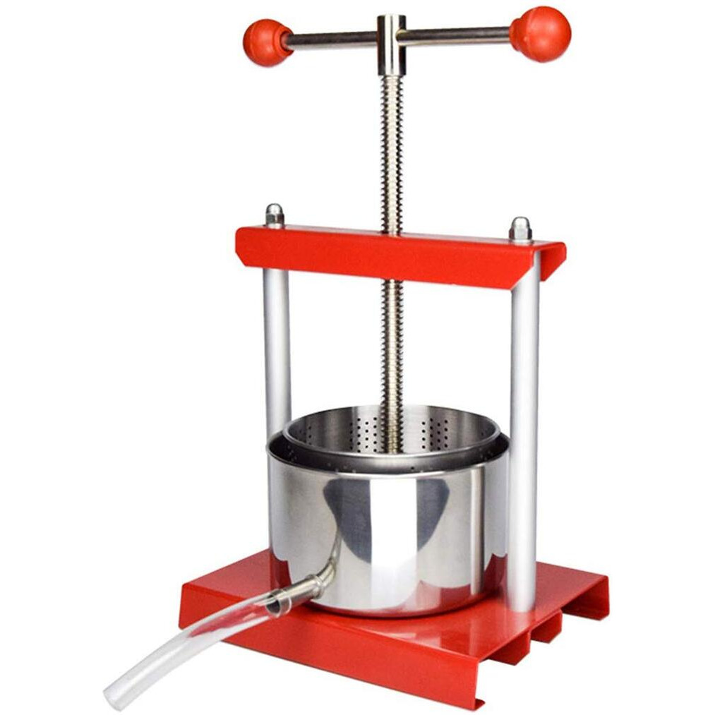 Ejwox Cheese Tincture Herb Fruit Wine Manual Press - 1.6 Gal Stainless Steel Press Machine For Juice, Vegetable, Wine, Olive Oil