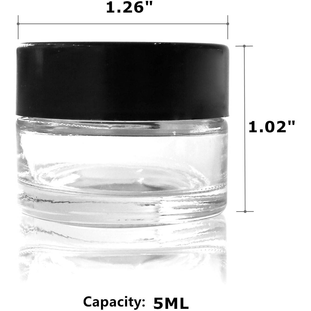 Cezoowyex 90 Pack 5Ml Glass Lip Balm Containers, Small Empty Cosmetic Sample Jars With Lids, Refillable Clear Airtight Glass Jars For Skincare, Lotion, Cream, Wax, Travelling, Retail Store