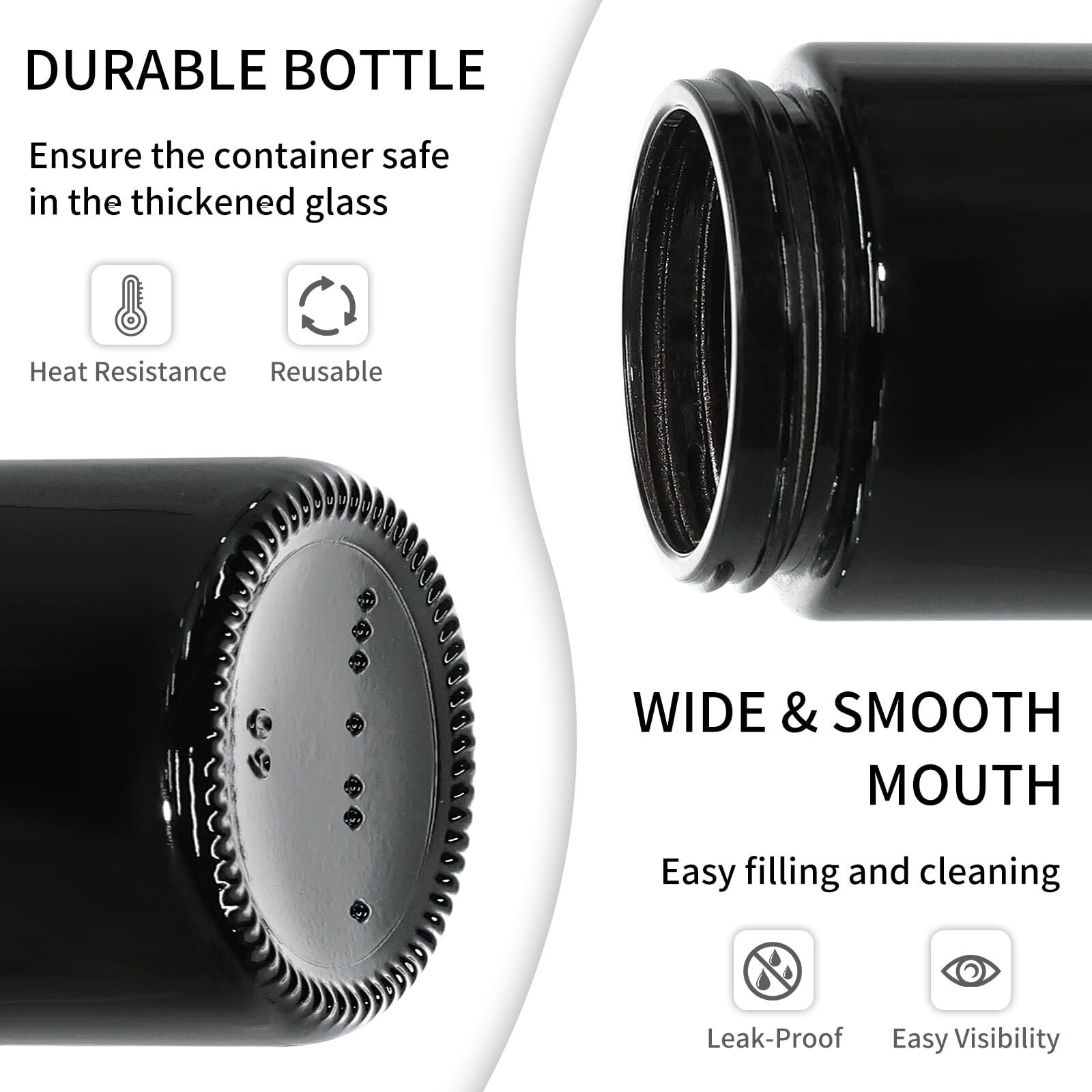 Keywing 2Oz Small Glass Jars, 35 Pack Black Glass Lotion Containers With Black Lids, Round Sample Jars With Inner Liners For Cream, Powders And Ointments