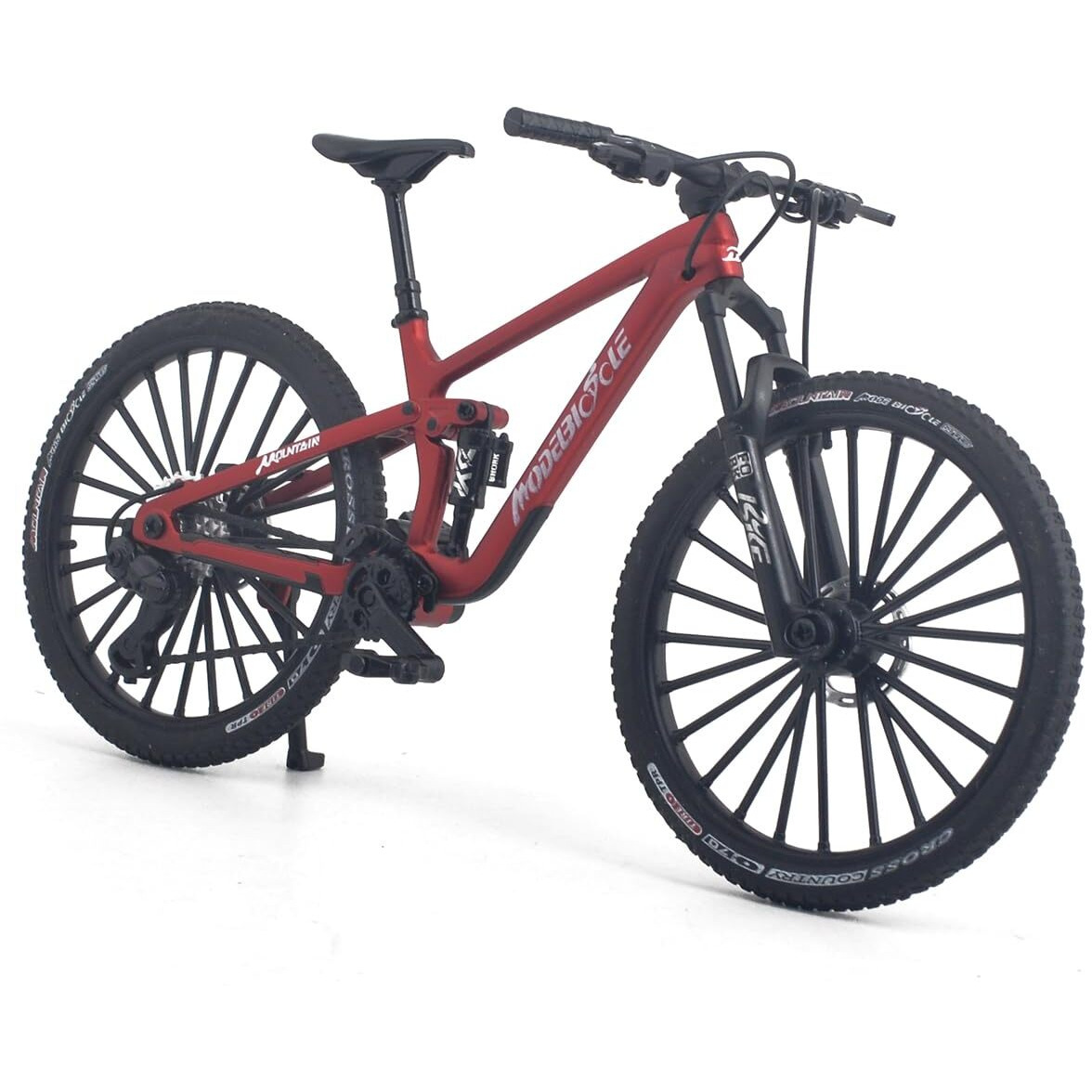 Kuasting 18 Scale Alloy Mountain Bike Toy Downhill Mini Bicycle Model Ds Cake Topper Df Toy Desktop Decoration Crafts For Cycling Lovers Bike Racers Athletes Children Boys And Girls (Red)