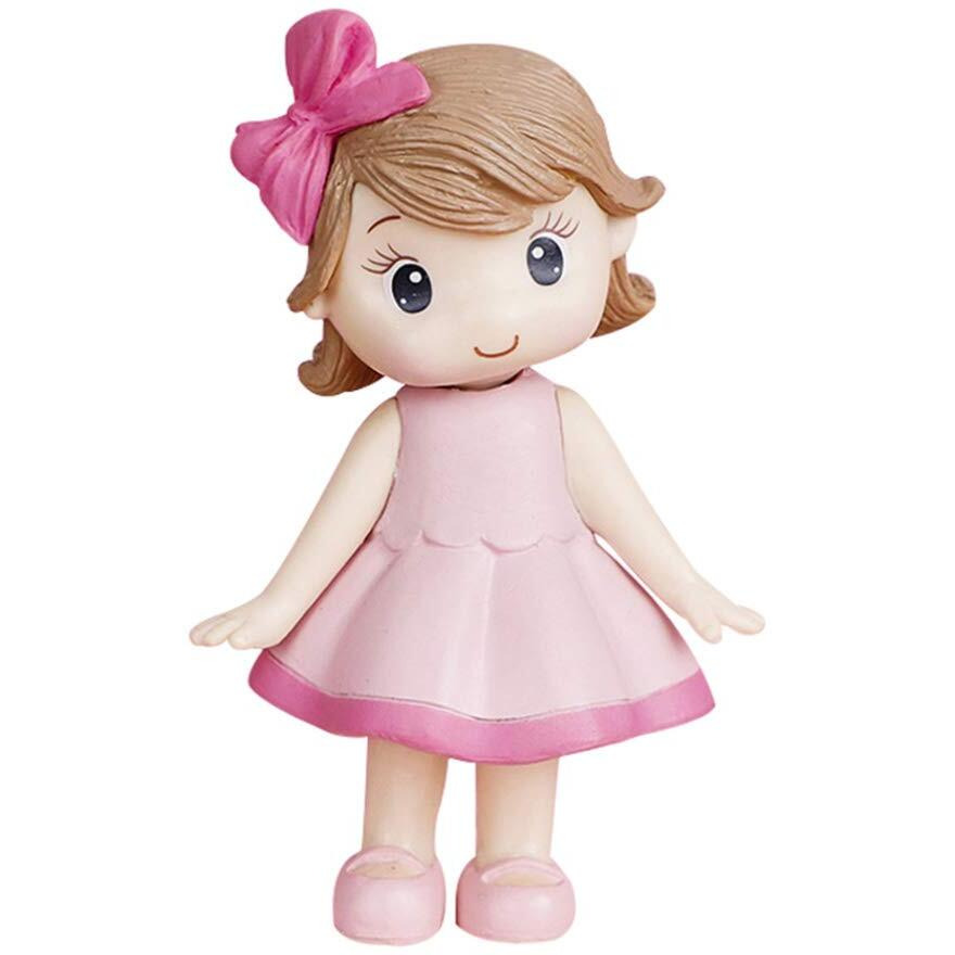 Stobok Cake Dessert Ornament Doll Cakes Toppers Girls Princess Figurine Dolls Birthday Party Cakes Toppers For Kids Birthday Party Cake Decoration Pink Car Decor