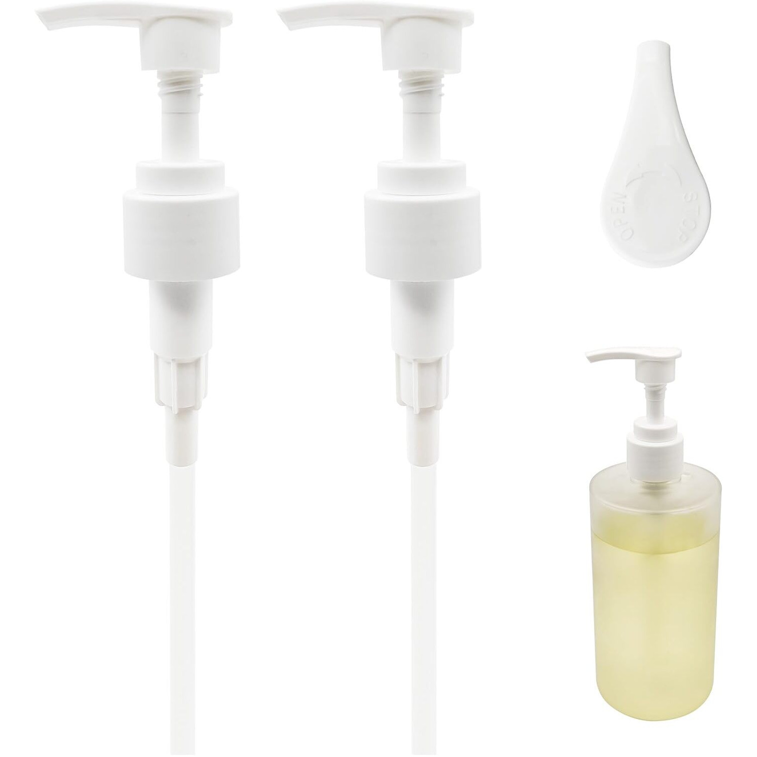 2Pcs Pump Head Designed For Ouai 10 Fl Oz Bottles, Compatible With Ouai Shampoo & Conditioner Bottles, Ouai Body Wash Bottle