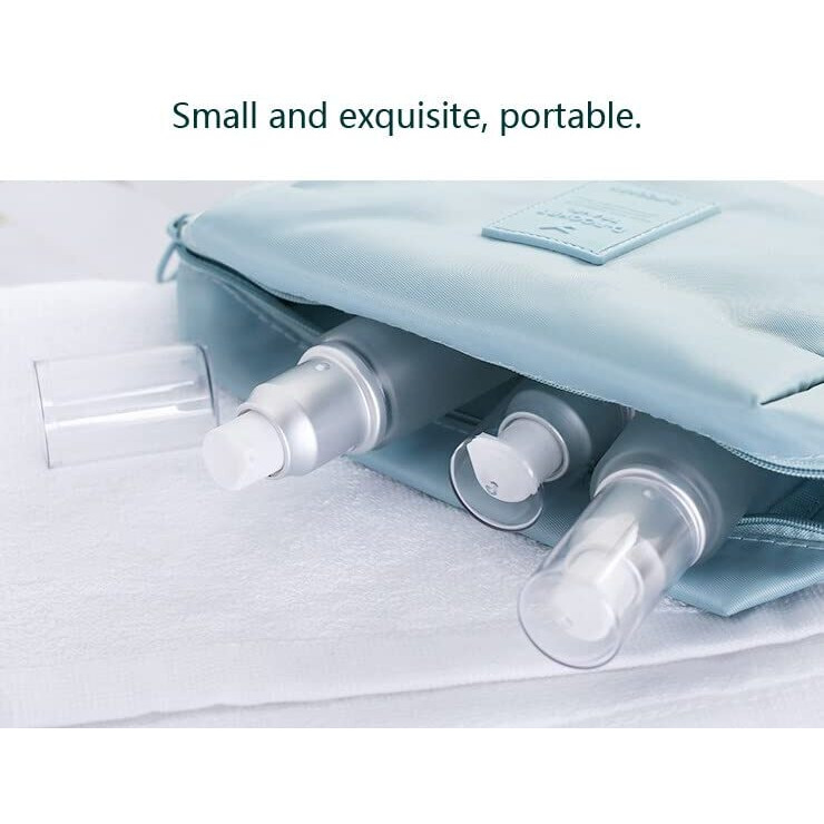 3Pcs 30Ml/1Oz Empty Refillable Clear Frosted Glass Cosmetic Lotion Bottle Travel Toiletries Container Pump Dispenser Vials Pot Jars For Cream Foundation Emulsion Essencial Oil