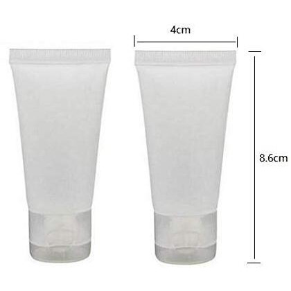 Lassum 10 Pcs Refillable Empty Plastic Squeeze Soft Tubes Bottle,Flip Cap Bottle Cosmetic Cream Lotion Shampoo Travel Containers (30Ml)