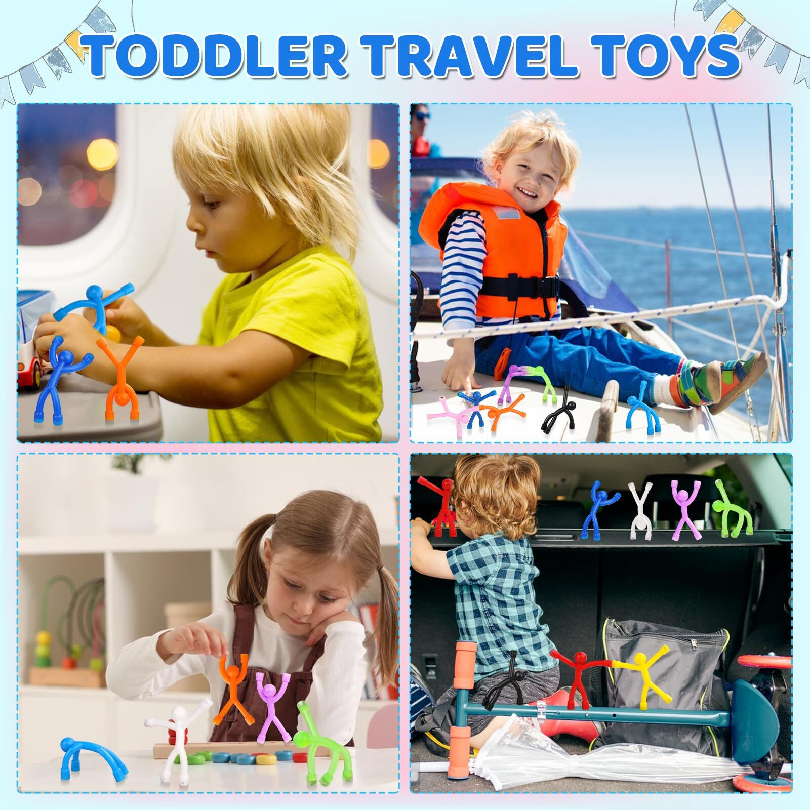 Lovimag Magnetic Toys, 40 Pcs Men Magnet Toy For Travel Essentials, Colorful Fridge Magnets For Kids, Small Fidget Toys Perfect For Office Accessories, Locker Decor, Cruise Door Decoration Etc