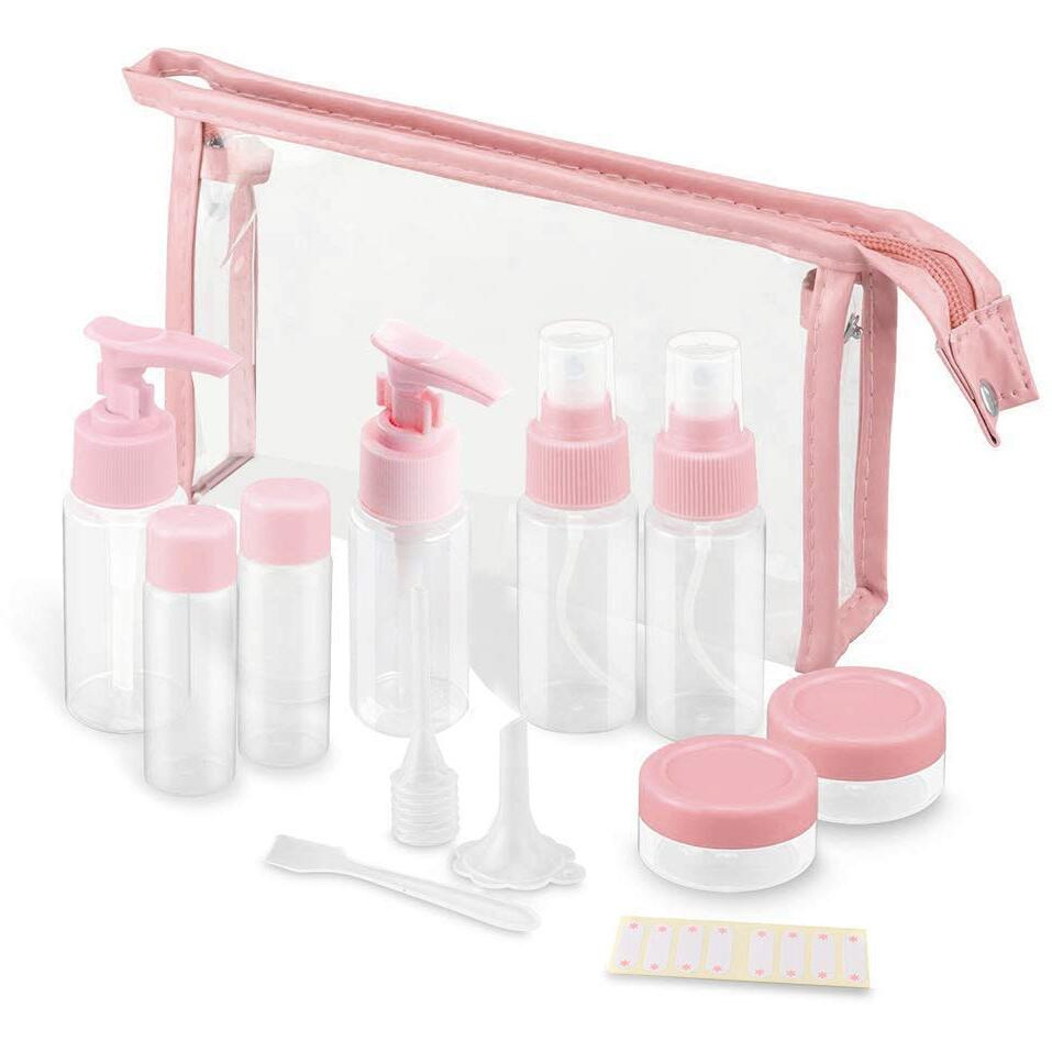 Vitog Travel Bottles Kit, Tsa Approved Leak Proof Portable Toiletry Containers Set, Clear Pet Flight Size Cosmetic Containers For Lotion, Shampoo, Cream, Soap, Set Of 11
