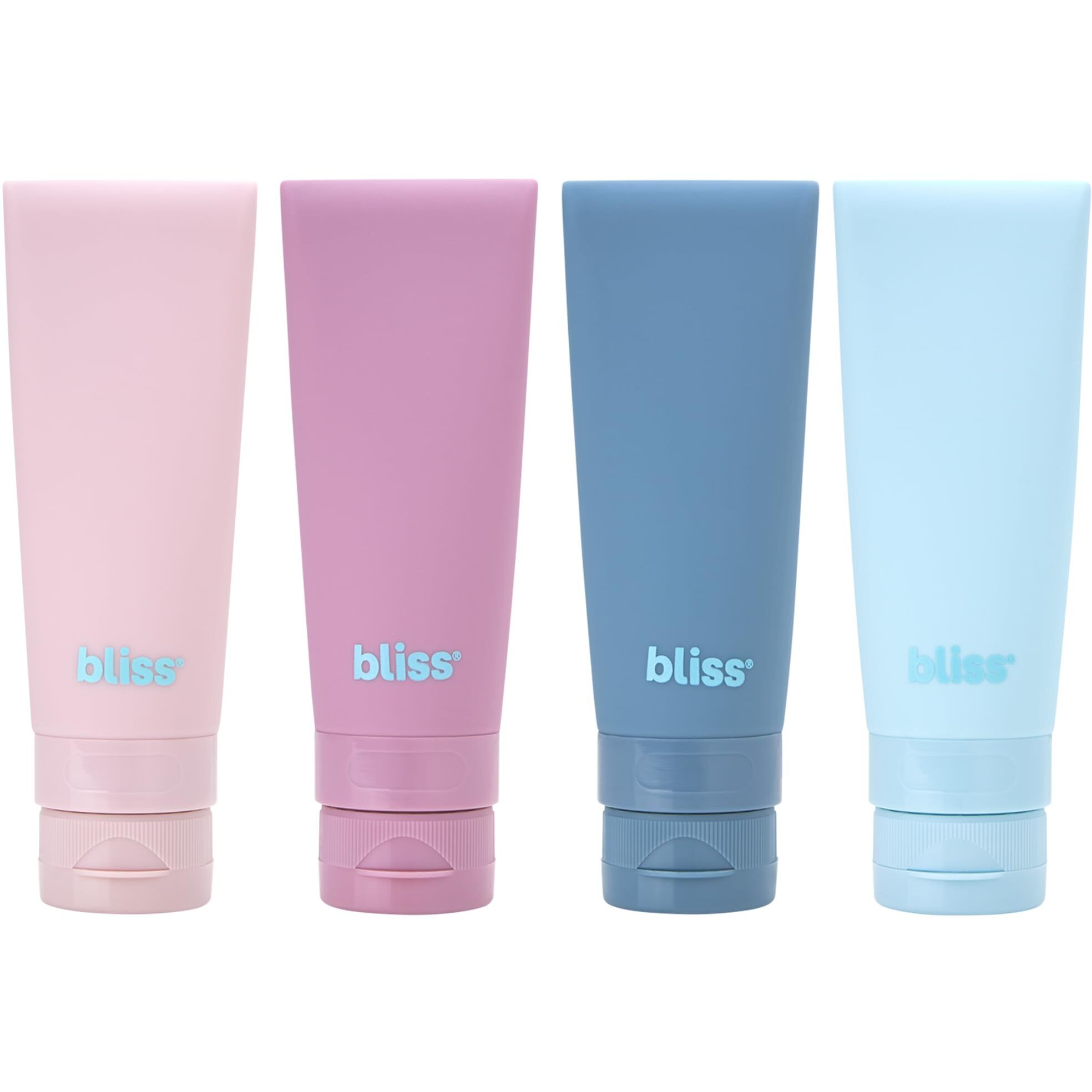 Bliss Travel Bottles Set - 4/7/10 Piece Tsa Approved Leak-Free Refillable Travel Size Toiletries Containers For Skincare, Lotion, Shampoo, And Conditioner, 4Pc Silicon Multicolor