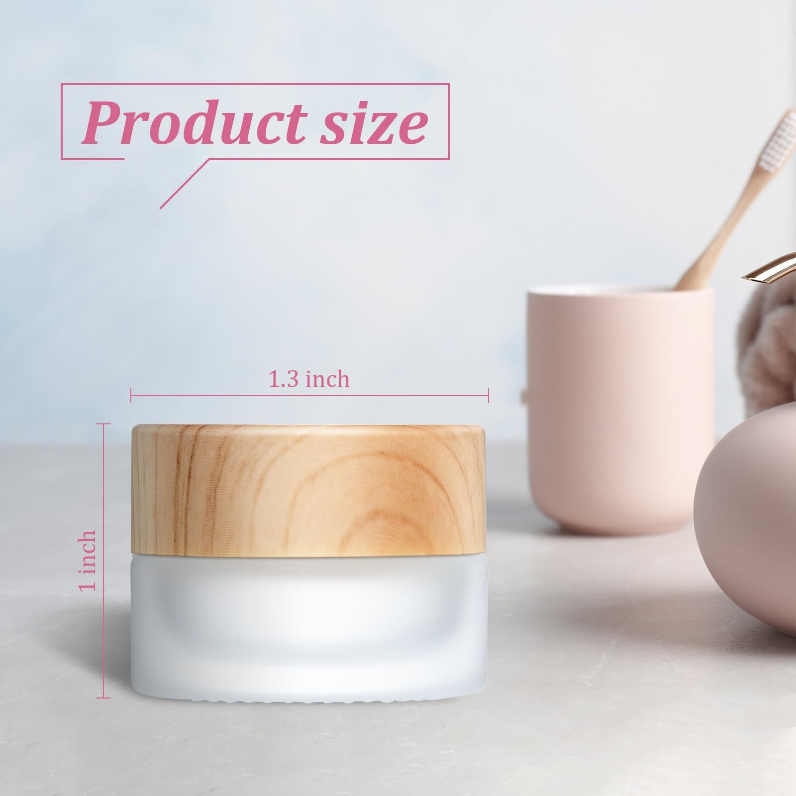 Geiserailie Glass Cosmetic Containers Empty Sample Jars With Leak Proof Lids Makeup Sample Containers For Lotion Cream Cosmetic(150 Pieces,5 Gram)