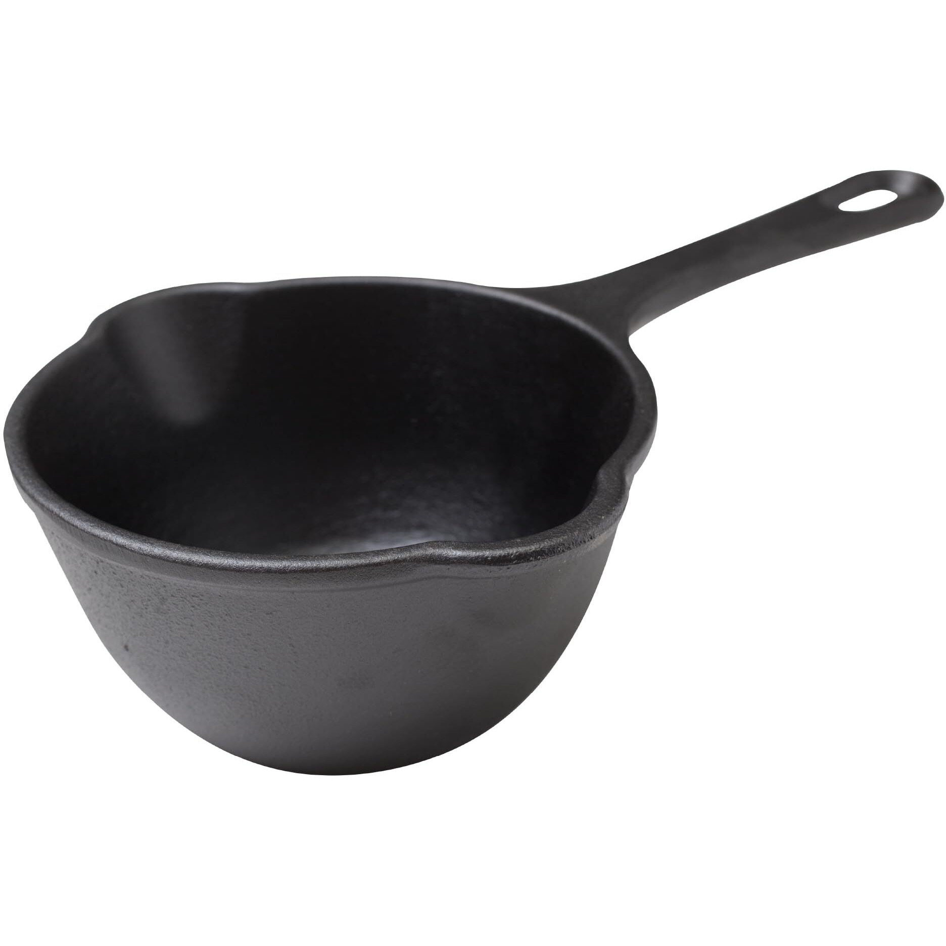 Victoria 0.5-Quart Cast Iron Saucepan, Small Cast Iron Melting Pot Seasoned With Flaxseed Oil, Made In Colombia, Black