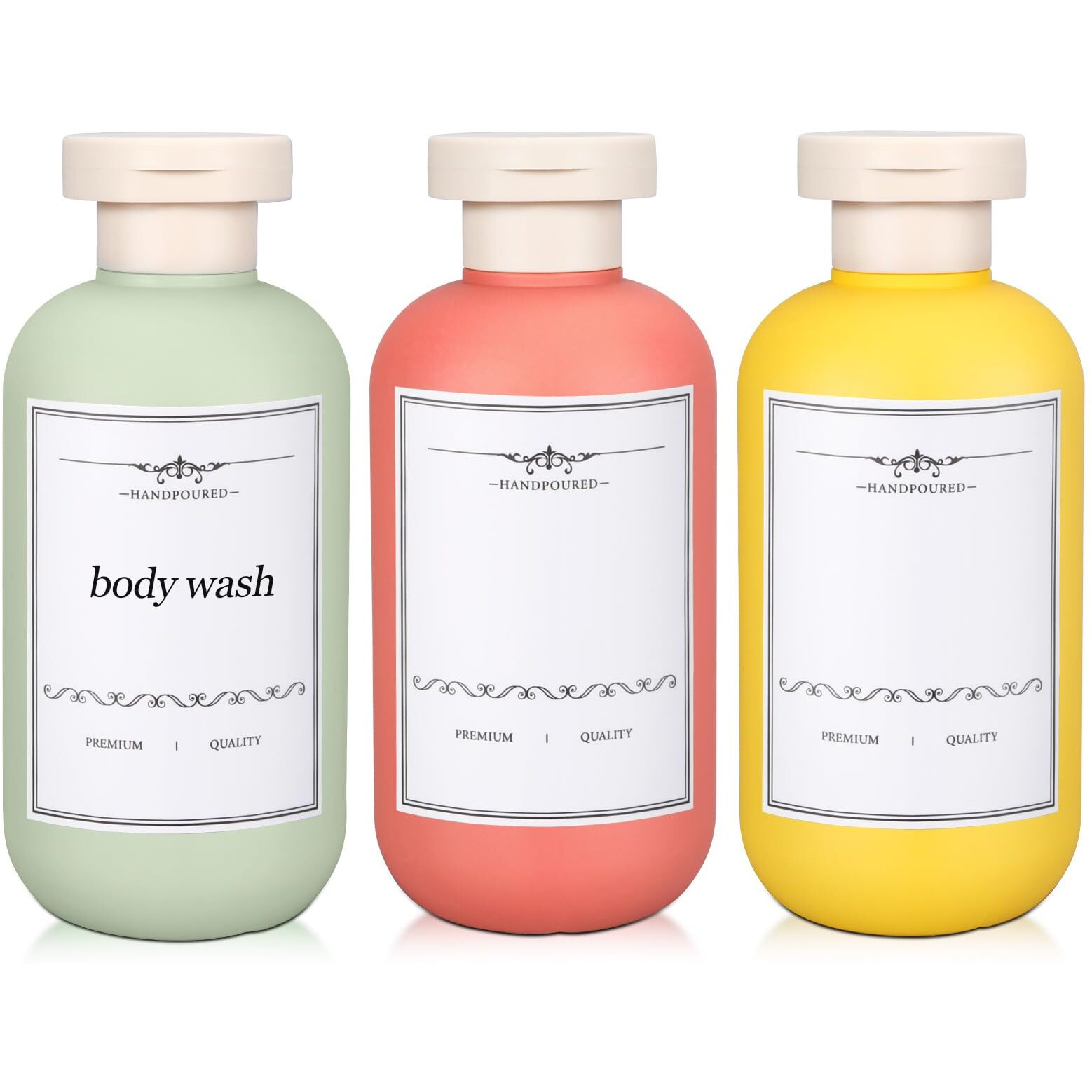 Umetass 3 Pack Travel Shampoo Bottle, Empty Plastic Squeeze Bottles 6.8Oz With Flip Cap, Lotion Container For Toiletries Travel Size Shampoo And Conditioner