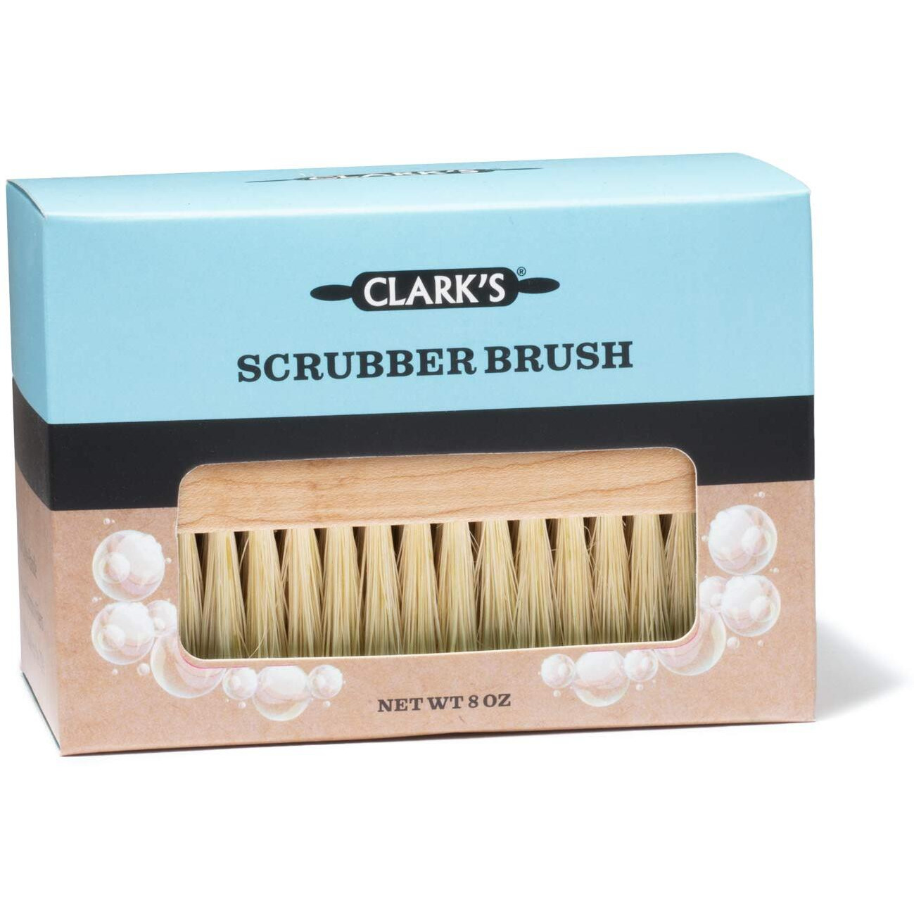 Clark's Cutting Board Scrub Brush - For Applying Food Grade Mineral Oil - Food Safe Wood Stain - Ideal For Wooden Butcher Blocks - Bamboo - Cast Iron - Countertops - Maple Construction - Food Safe