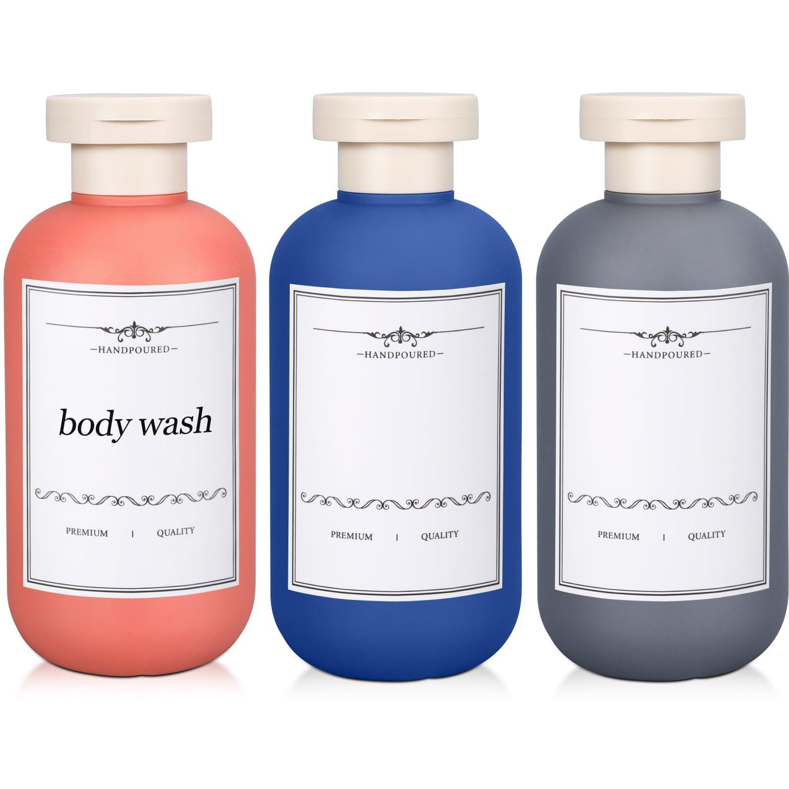 Umetass 3 Pack Travel Shampoo Bottle, Empty Plastic Squeeze Bottles 6.8Oz With Flip Cap, Lotion Container For Toiletries Travel Size Shampoo And Conditioner