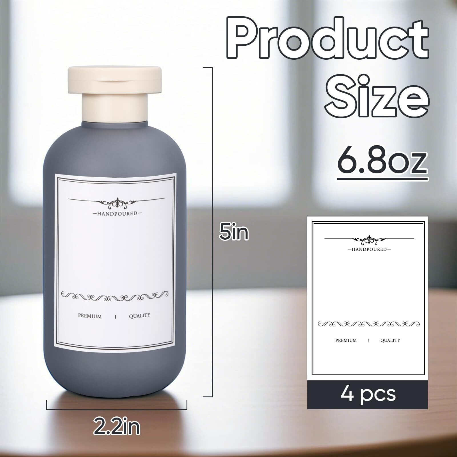 Umetass 3 Pack Travel Shampoo Bottle, Empty Plastic Squeeze Bottles 6.8Oz With Flip Cap, Lotion Container For Toiletries Travel Size Shampoo And Conditioner