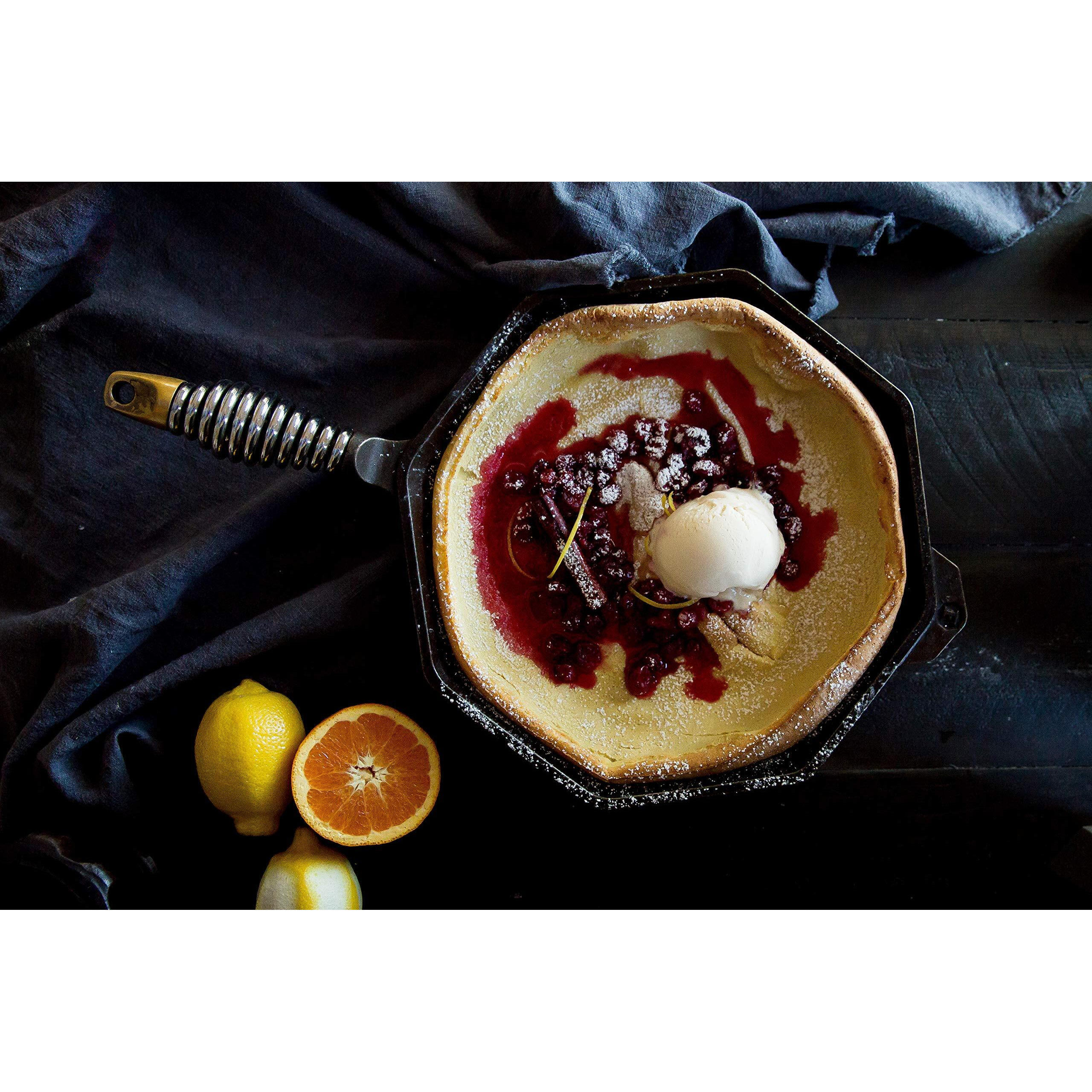 Finex 12"" Cast Iron Skillet, Modern Heirloom, Handcrafted In The Usa, Pre-Seasoned With Organic Flaxseed Oil