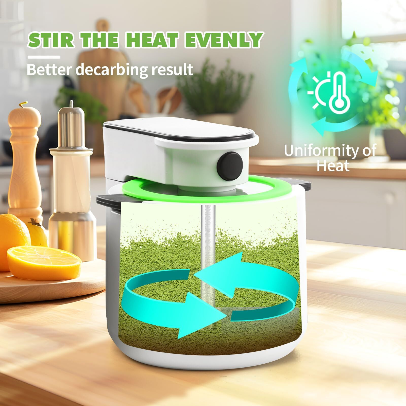 Vesicur Yeap Herbnifique 3-In-1 Decarboxylator & Oil Infuser & Gummy Maker Machine With Mixing Function, Tincture Maker, Herbal Recipe Book Included (White)
