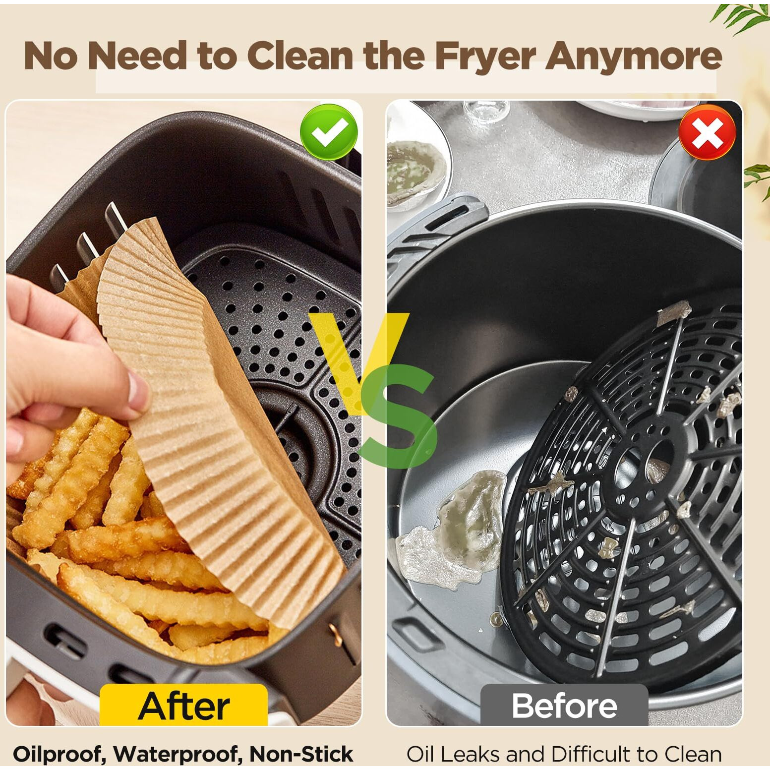 Air Fryer Liners Disposable, 200Pcs Non-Stick Oil Resistant Air Fryer Parchment Paper Liners, 8 Inch Air Fryer Liners, Round Airfryer Liners For 5-8Qt Air Fryer, Baking, Roasting Microwave