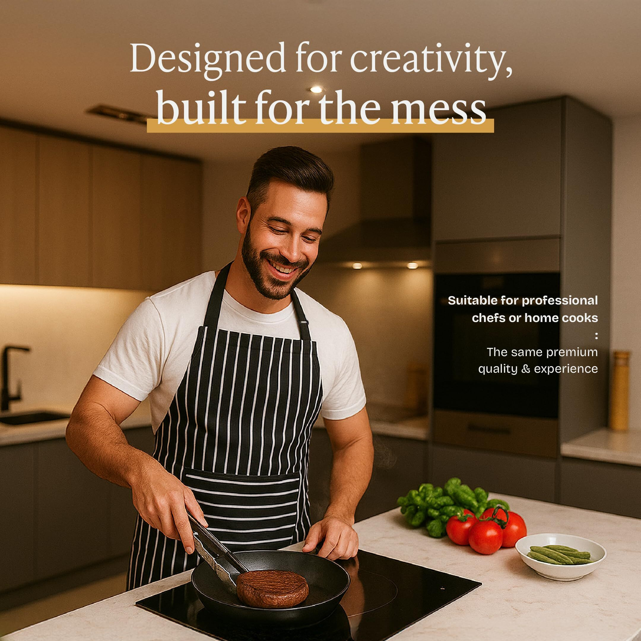 Will Well Kitchen Apron For Men And Women - 33"" X 27"" Oil-And-Water-Resistant With Adjustable Neck Strap And 38"" Waist Ties For A Snug Fit, Lightweight With 2 Front Pockets - 2-Pack, Black