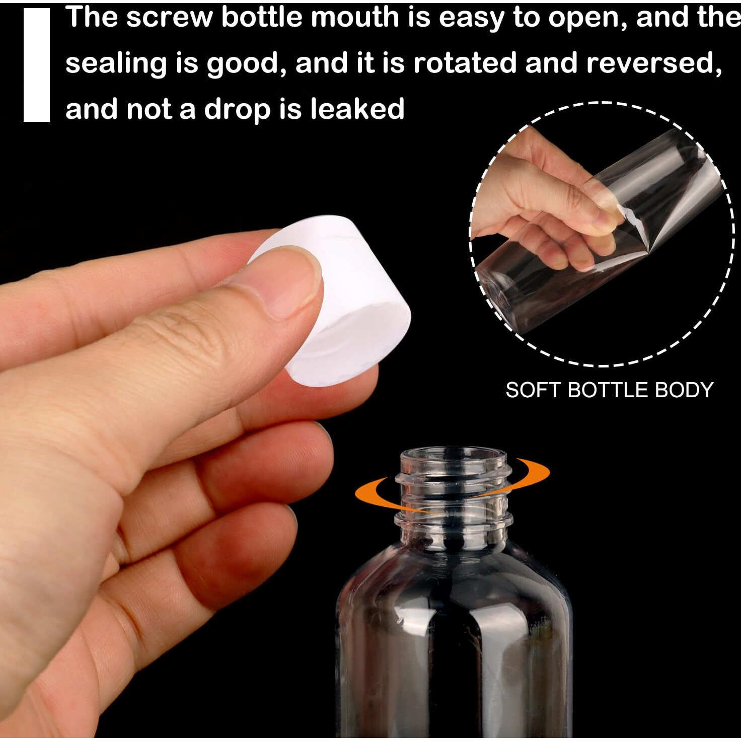 Kuklipjim 120 Pack 1 Oz Plastic Bottles With White Top Caps, Clear Empty Bottles, Cosmetic Containers For Lotion And Shampoo, Cream, Bpa-Free For Liquids And Personal Care