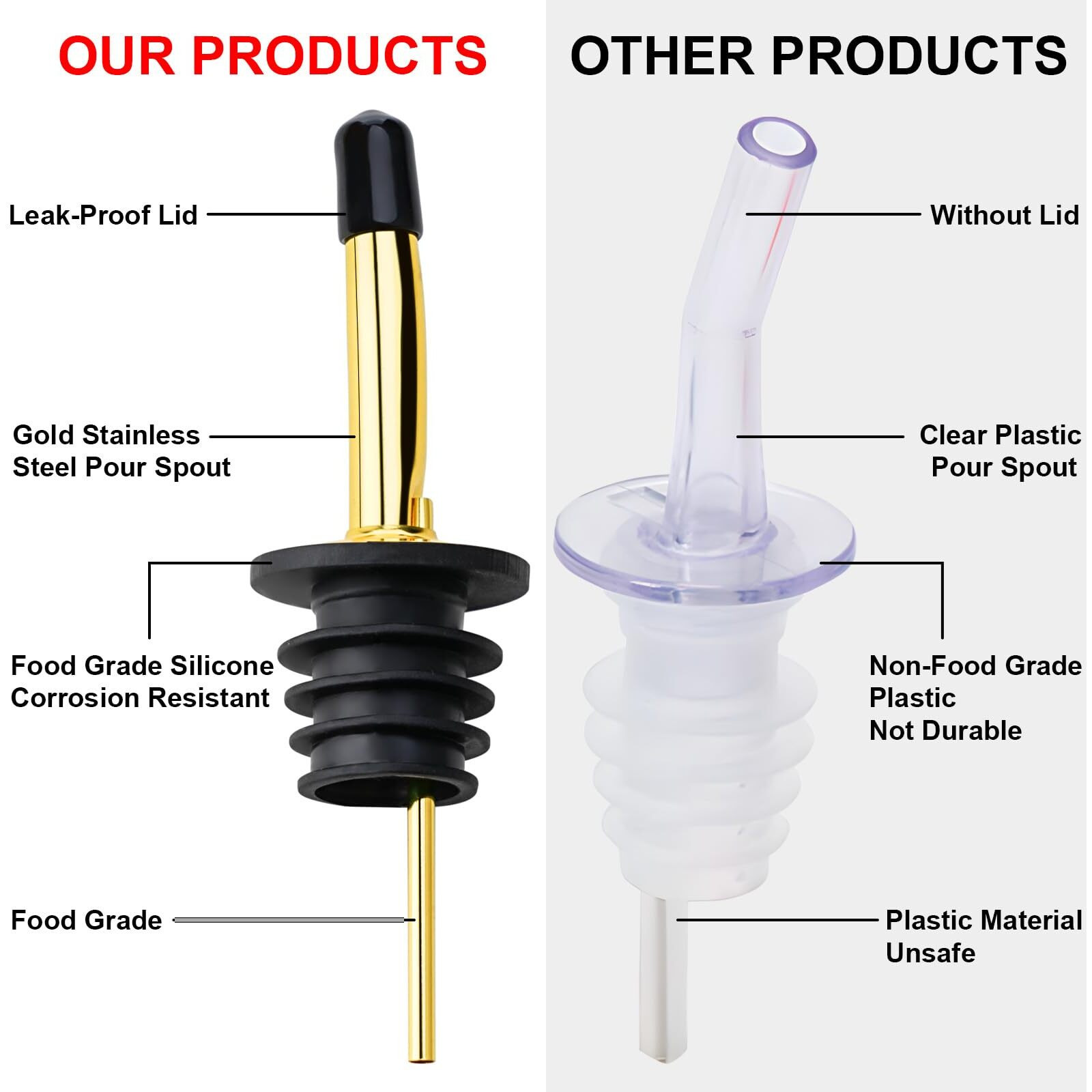 Gegewawa Olive Oil Dispenser Bottle For Kitchen With Metal Spout, Glass Oil Bottles 7Oz, Elegant Glass Cooking Oil Dispenser For Kitchen-2Pcs