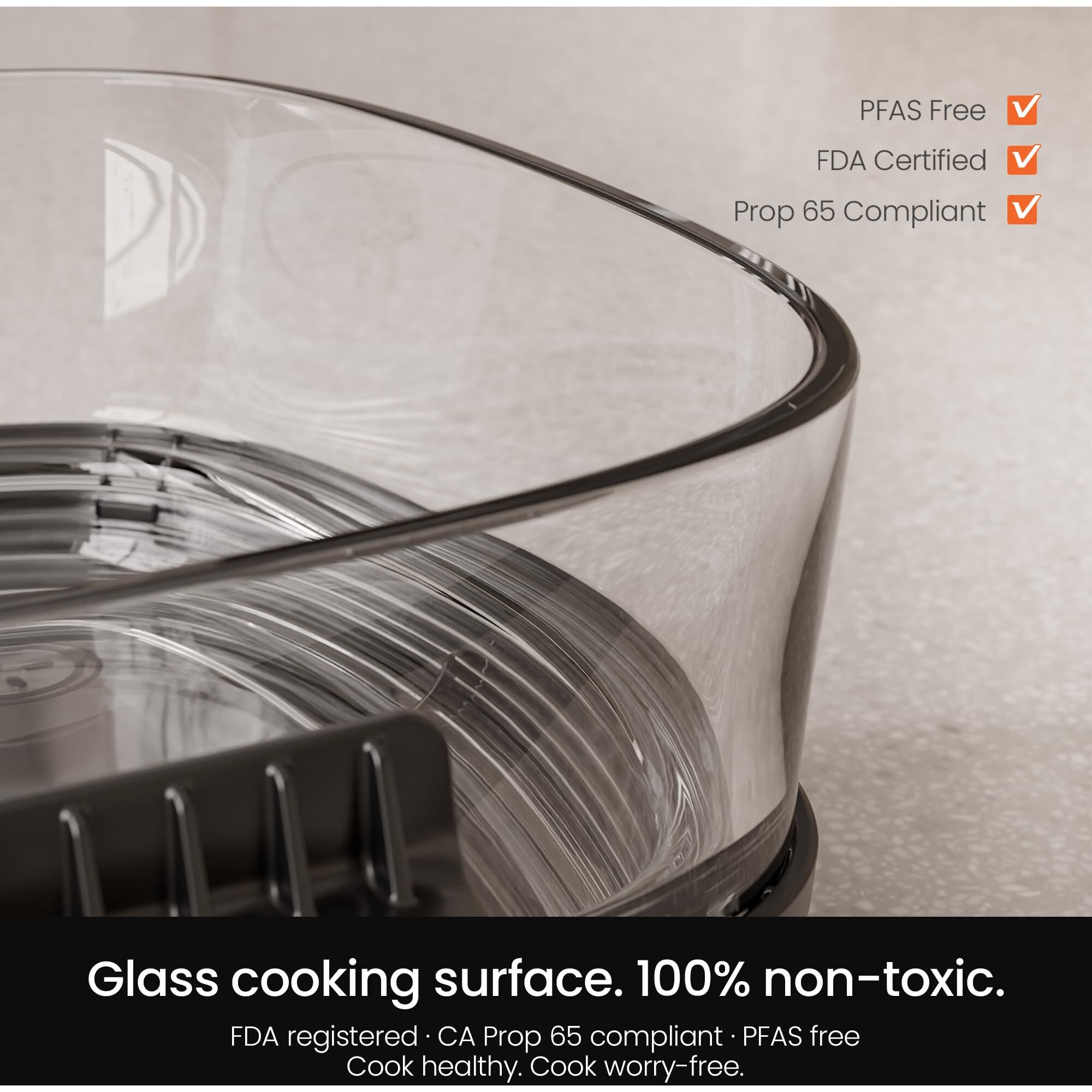 Kismile 5-In-1 Portable Glass Air Fryer, 2.6Qt & 4.7Qt Dual Glass Containers With Lids, 85% Less Oil, Compact Smart Air Fryer Oven For Deep Roast, Crisp, Keep Warm - Freezer & Dishwasher Safe