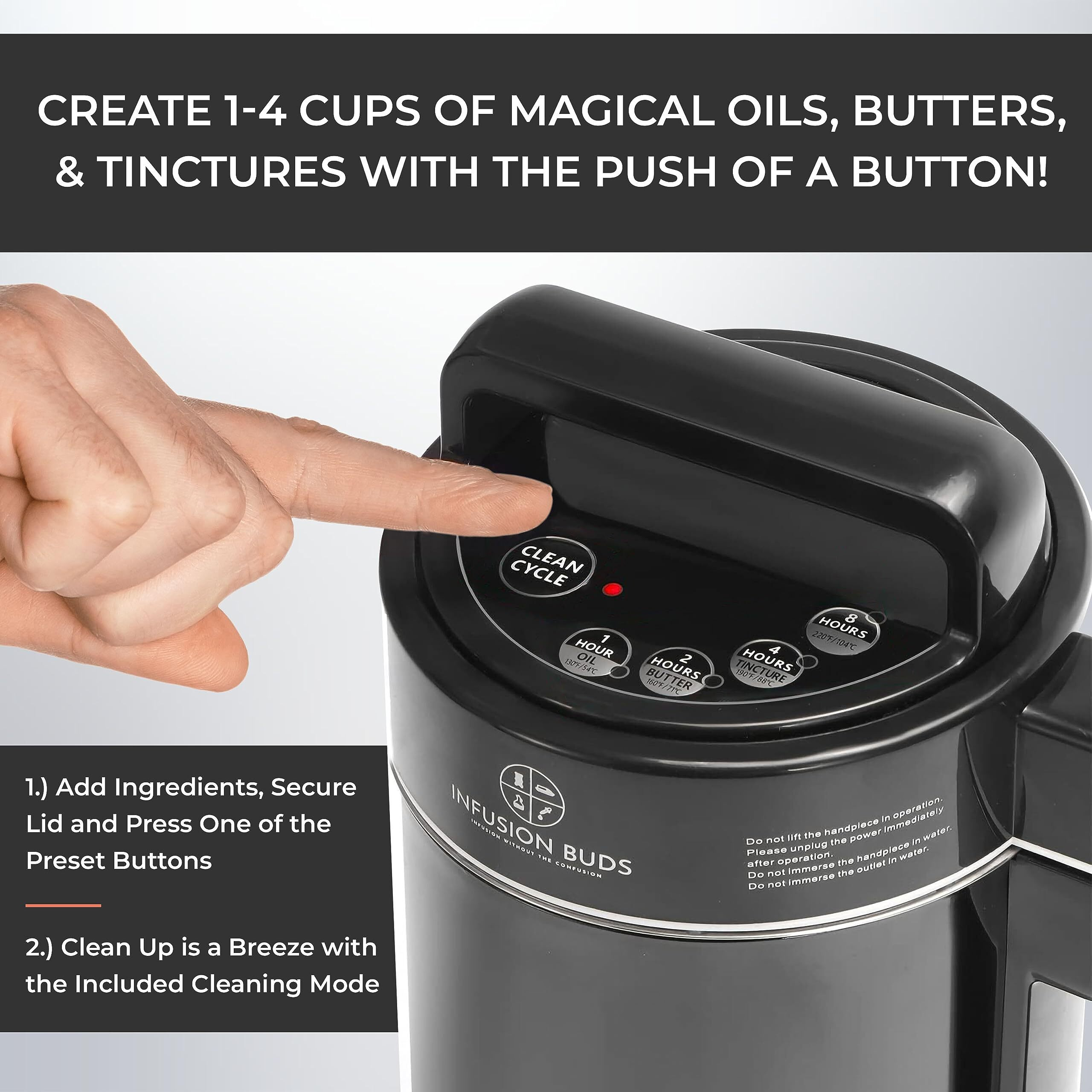 Infusion Buds Butter Infuser- Herbal Butter Maker Machine | Herbal Butter & Oil Infuser Machine. Includes Decarb Box And Tons Of Accessories