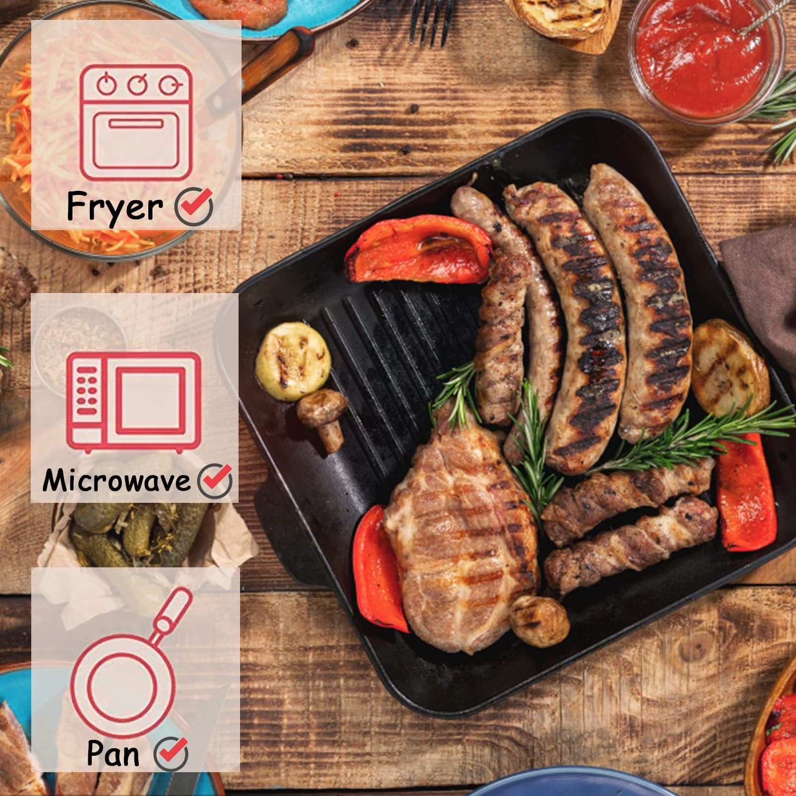 Air Fryer Disposable Paper Liner, Round Parchment Cooking Non-Stick, Baking Roasting Food Grade Paper For Air Fryer, Microwave Oven, Frying Pan, Oil-Proof, Water-Proof (50Pcs 7.9 Inch Natural)