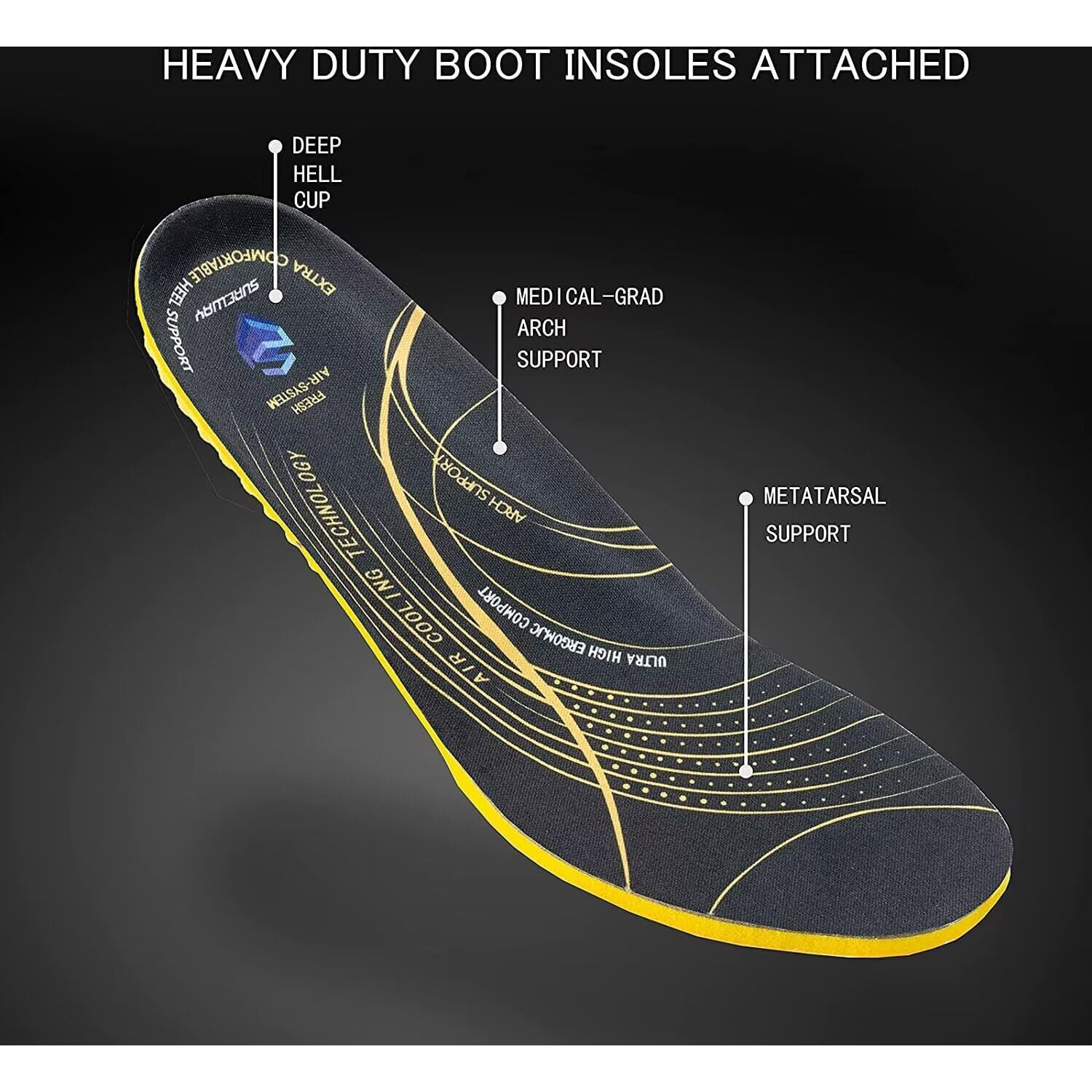 Sureway 6    Waterproof Mens Heavy Duty Soft Toe Work Boots For Men,Goodyear Welt,Comfortable & Durable,Oil/Slip Resistant,Full Grain Leather,Eh Safety,Wedge Moc Toe Industrial Construction Black