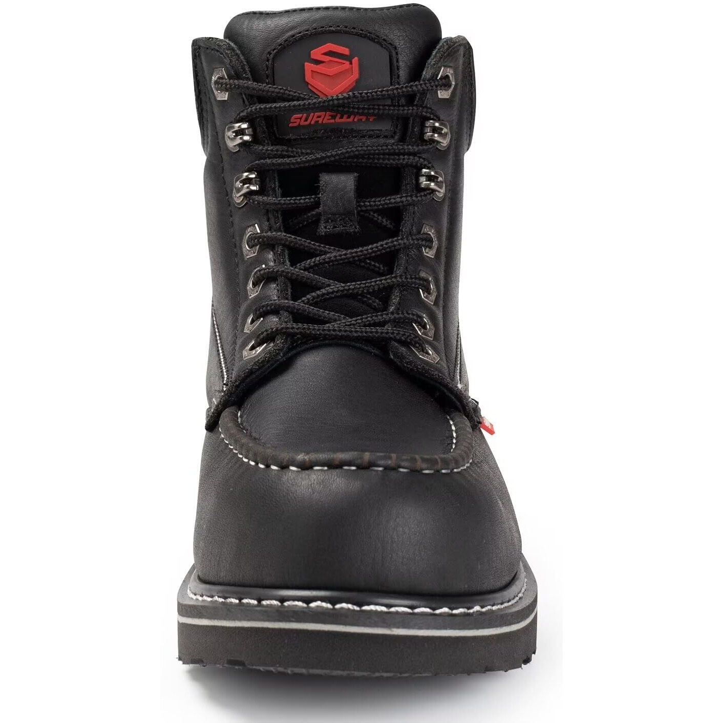 Sureway 6    Mens Heavy Duty Steel/Composite/Soft Toe Work Boots For Men,Goodyear Welt,Extremely Comfortable Durable Proved,Superior Oil/Slip Resistant,Thicker Leather,Wedge Sole,Moc Toe Work