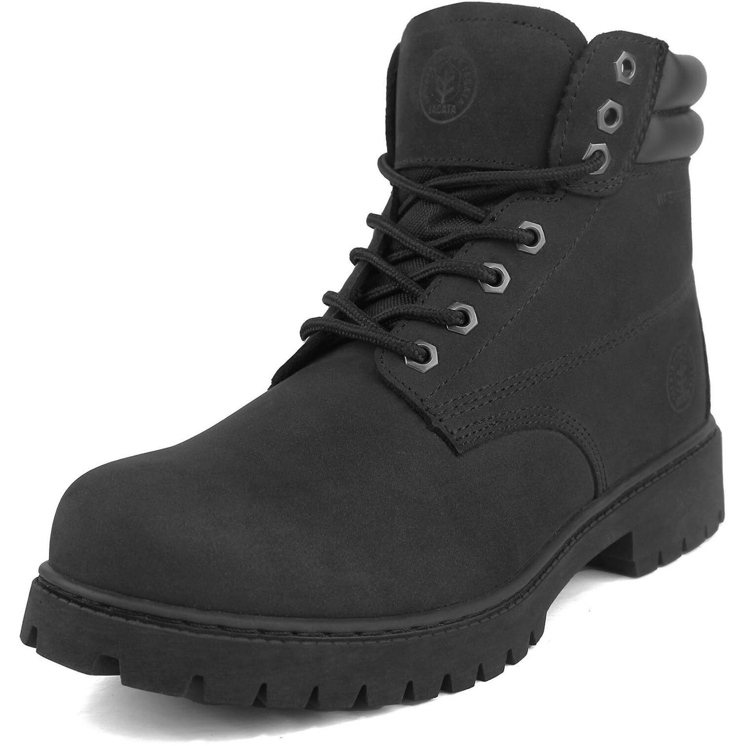 Jacata Men's Water Resistant Leather Work Boot Rubber Sole Construction Oil Resistant Utility Industrial Boots(Size 12)
